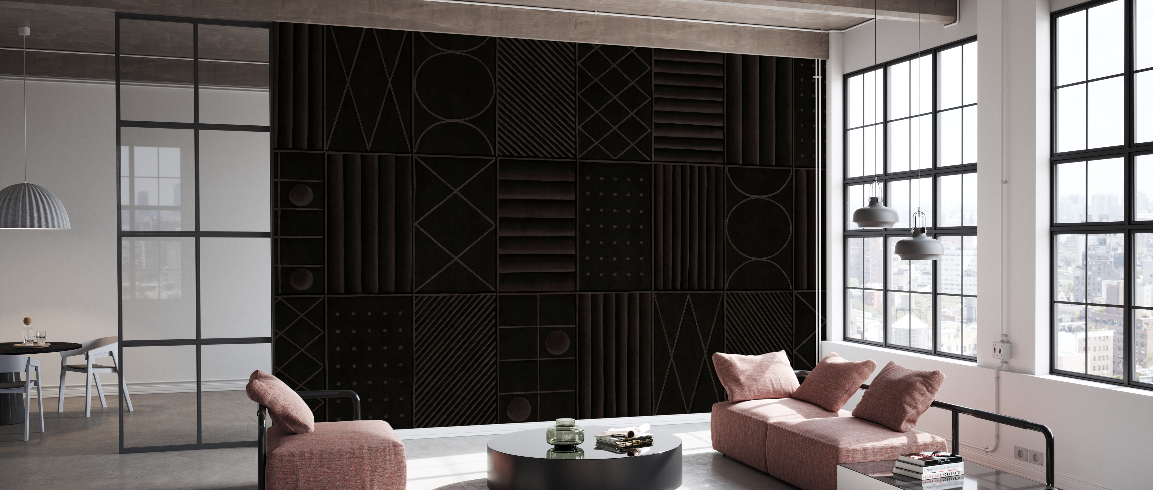 Tapet levels, darker pink, photowall 