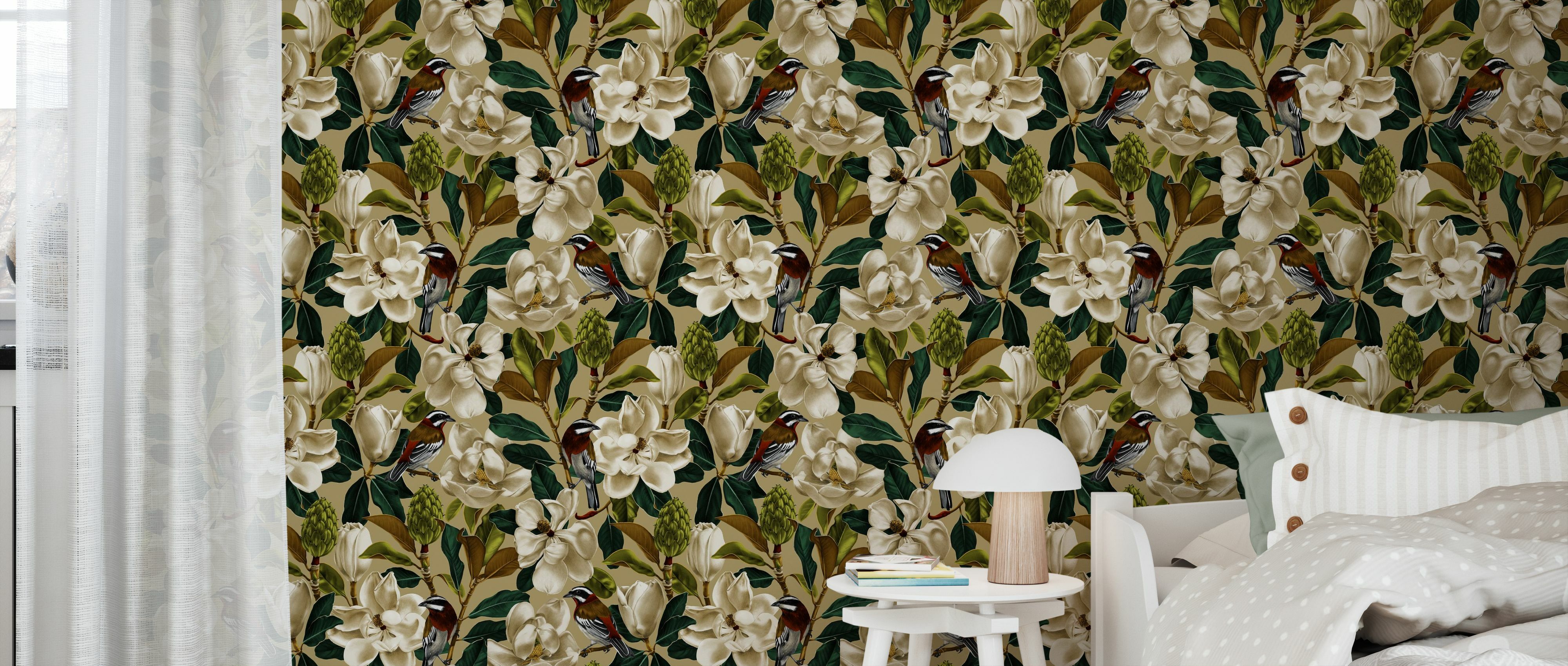 Tapet Magnolia, Olive, Photowall