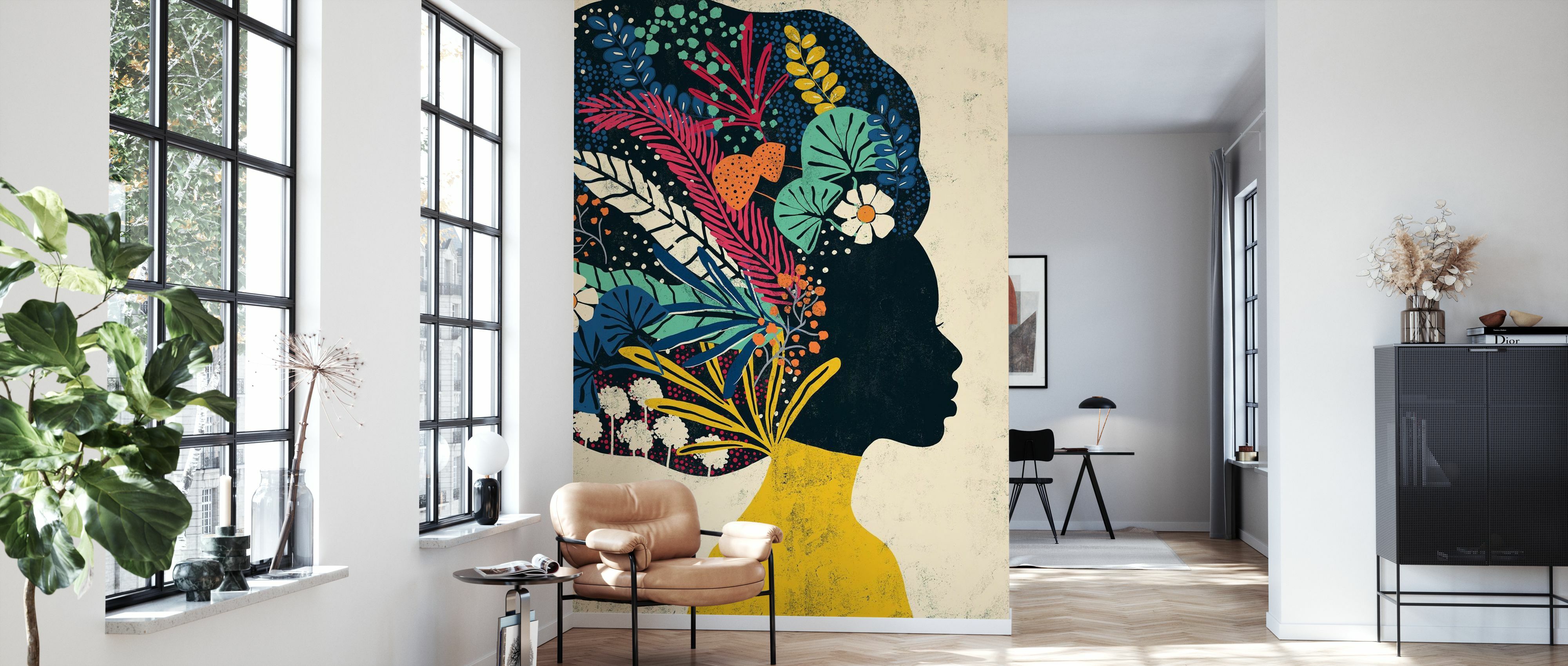Fototapet woman flowers, personalizat, photowall 