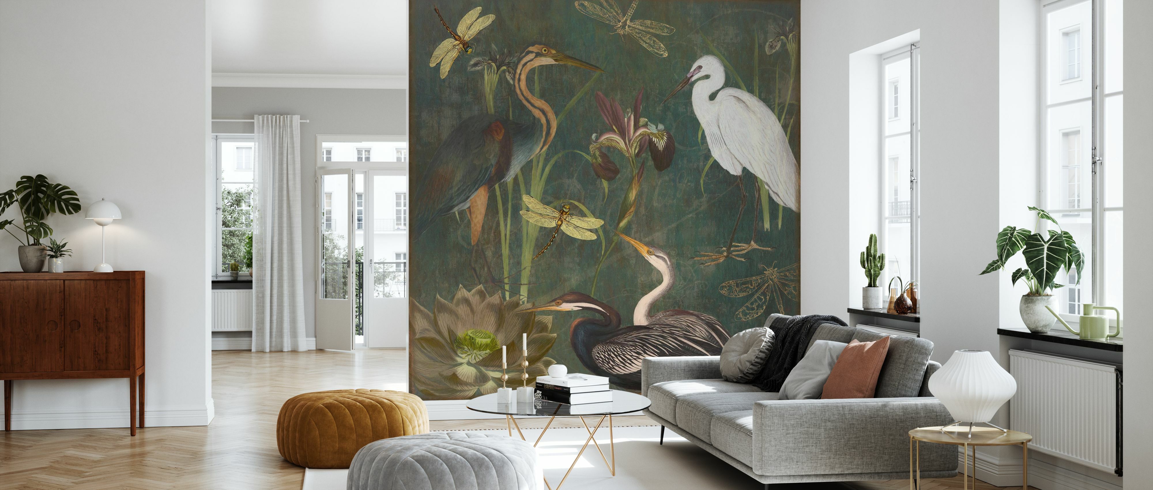 Tapet Herons and Dragonflies, Photowall