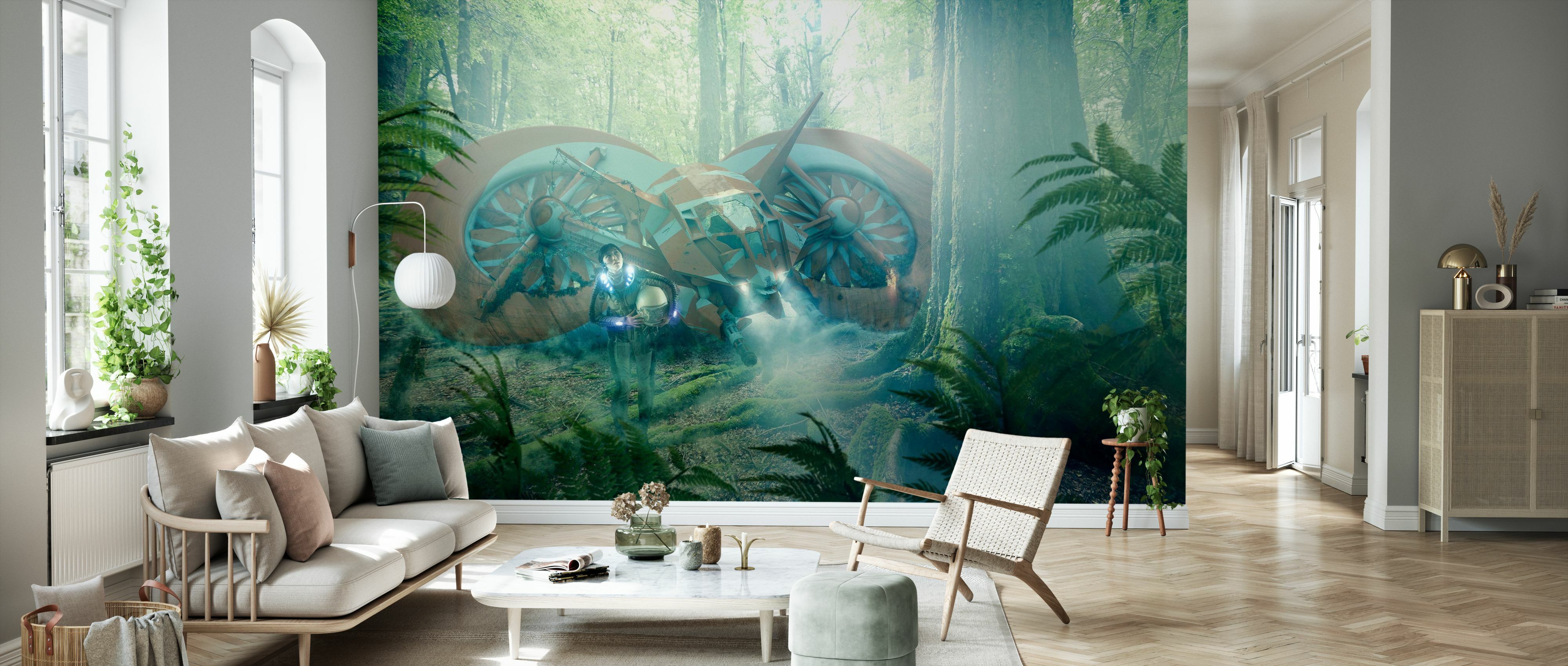 Tapet Spaceship in the Jungle, Photowall