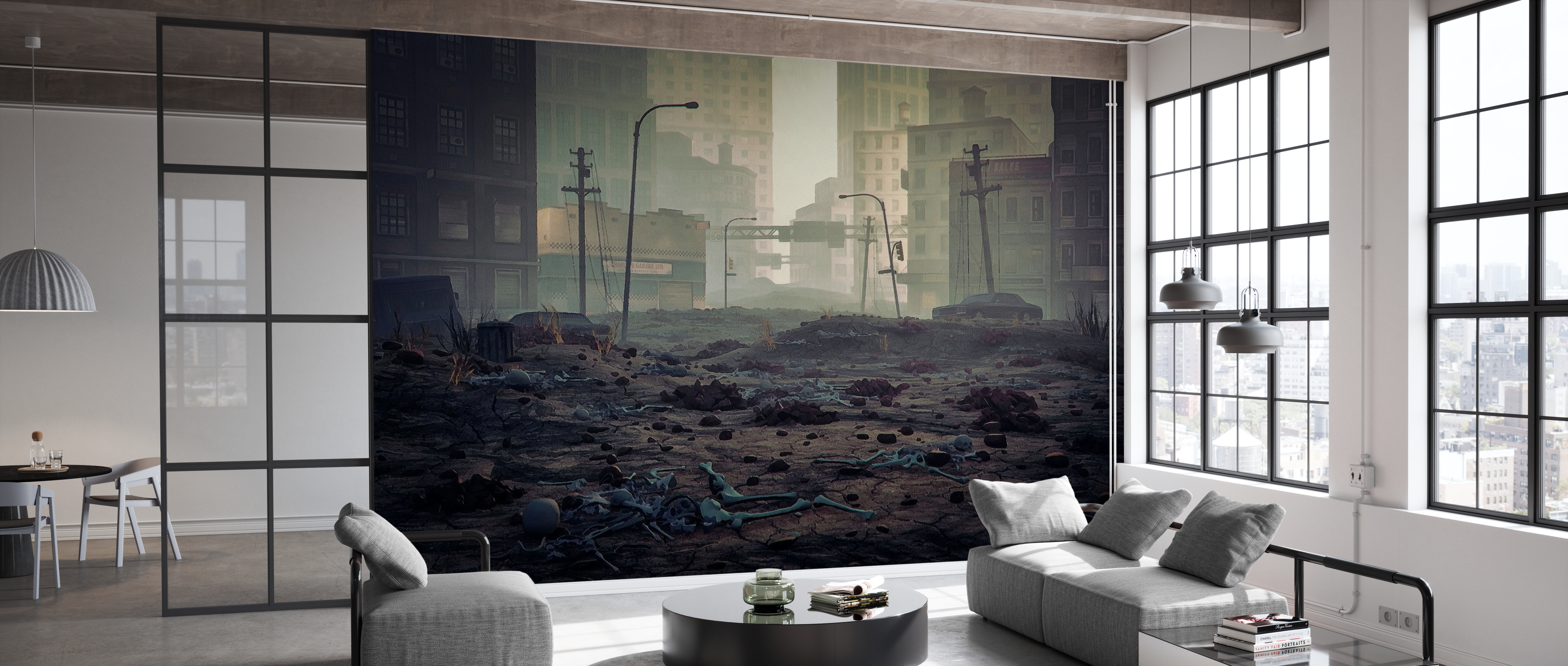 Tapet post apocalypse destruction, photowall 