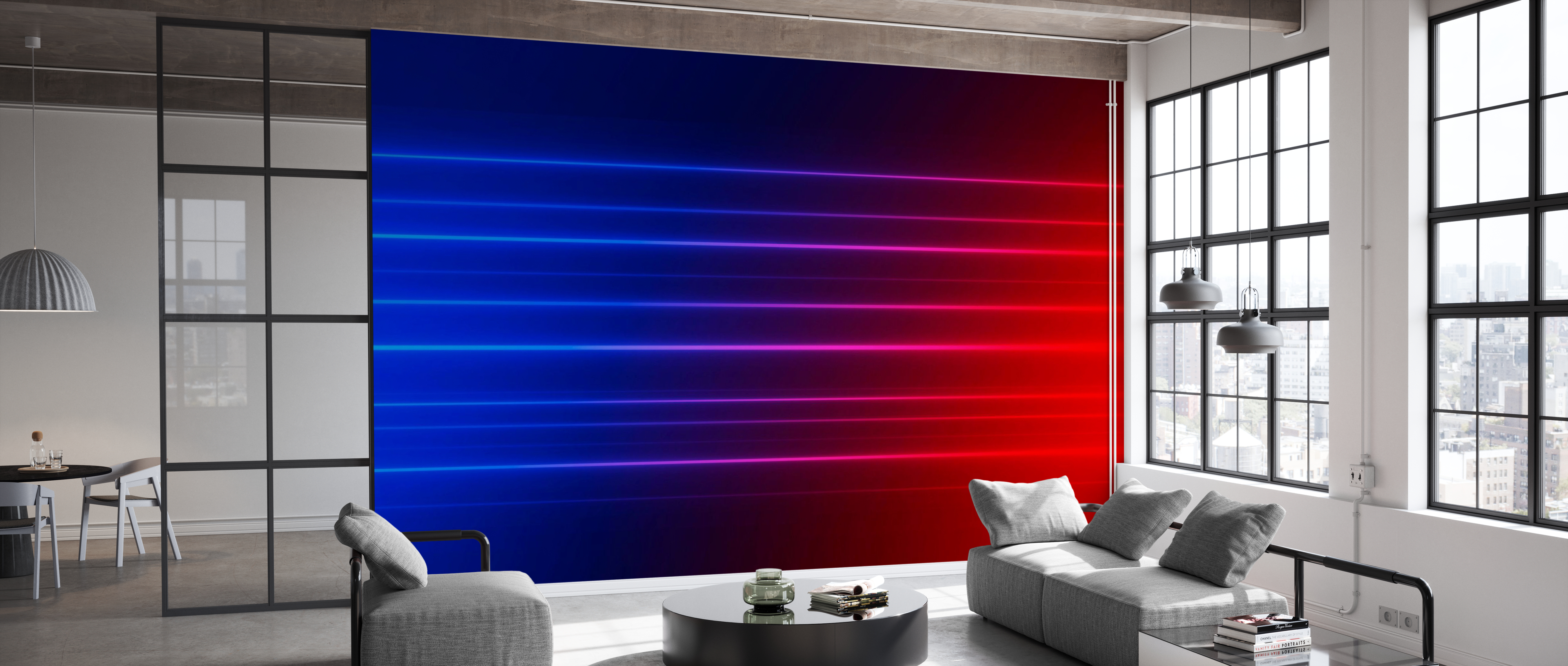 Tapet horizontal motion blur lights, photowall 