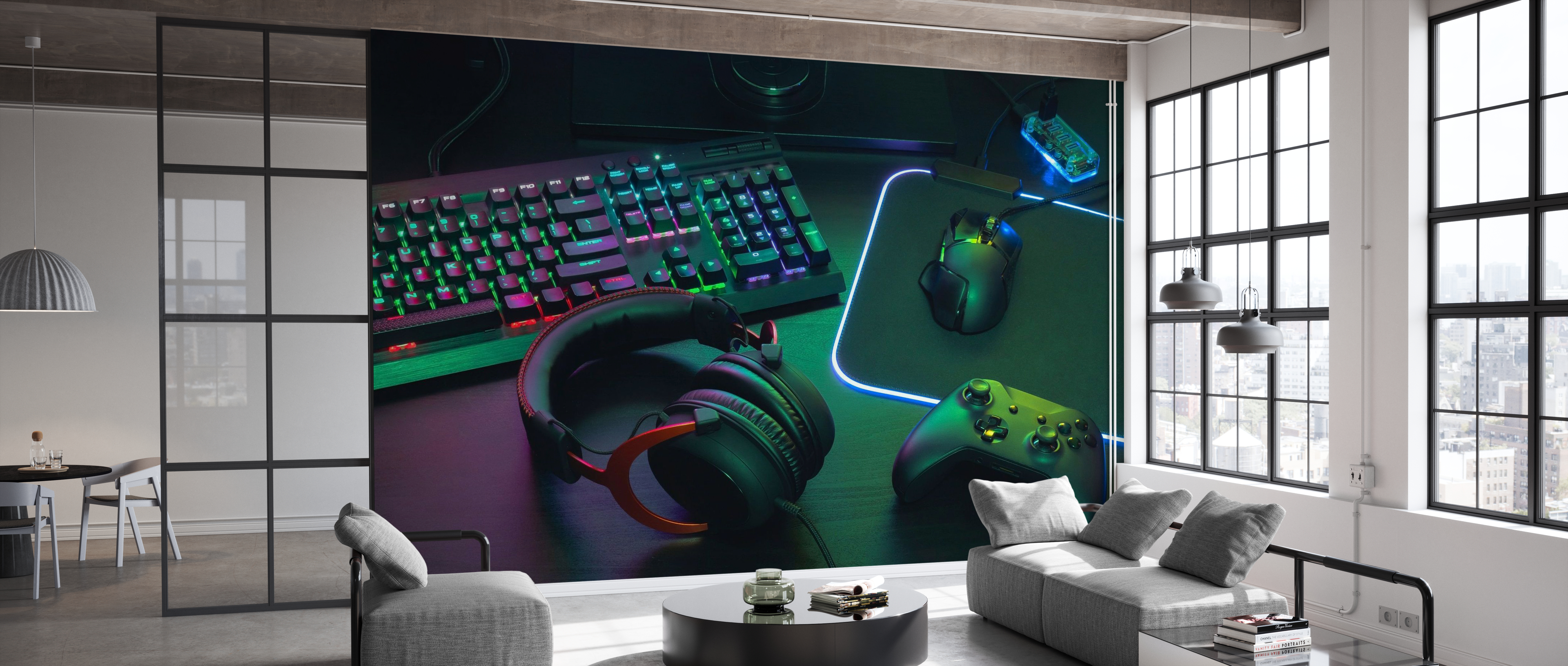 Tapet gamer work space, photowall 