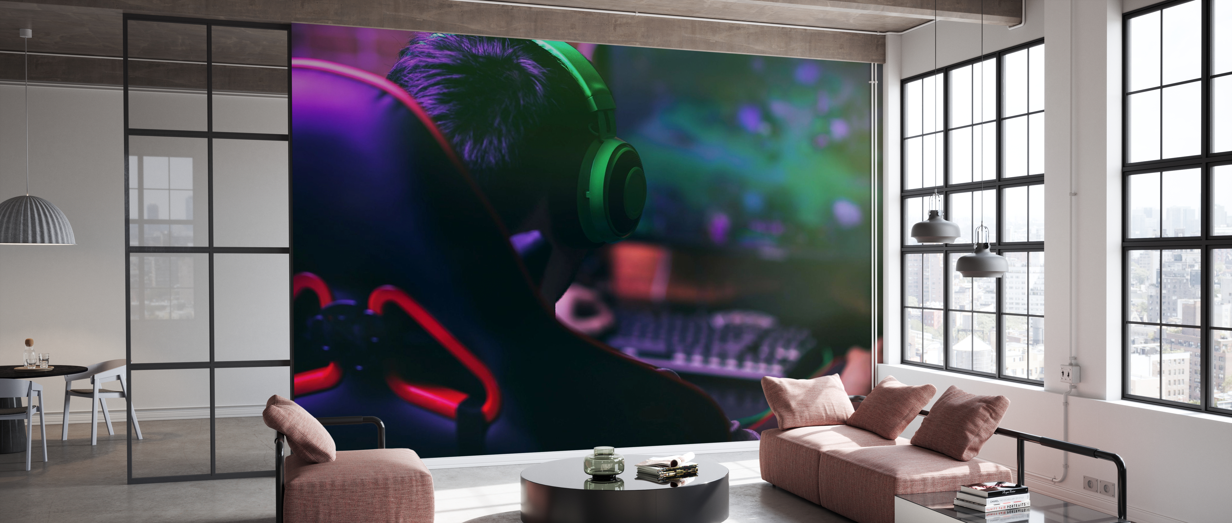 Tapet gamer playing games, photowall 