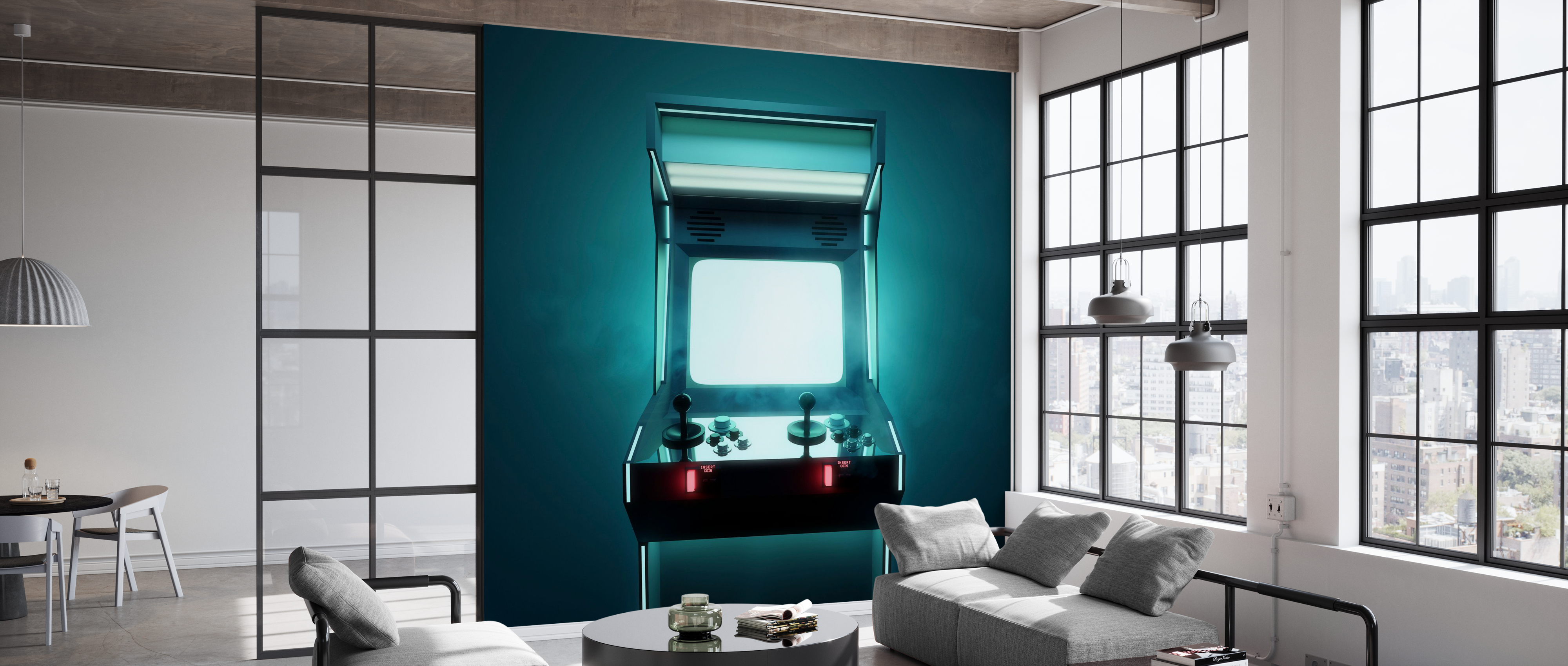 Tapet retro video game arcade, photowall 