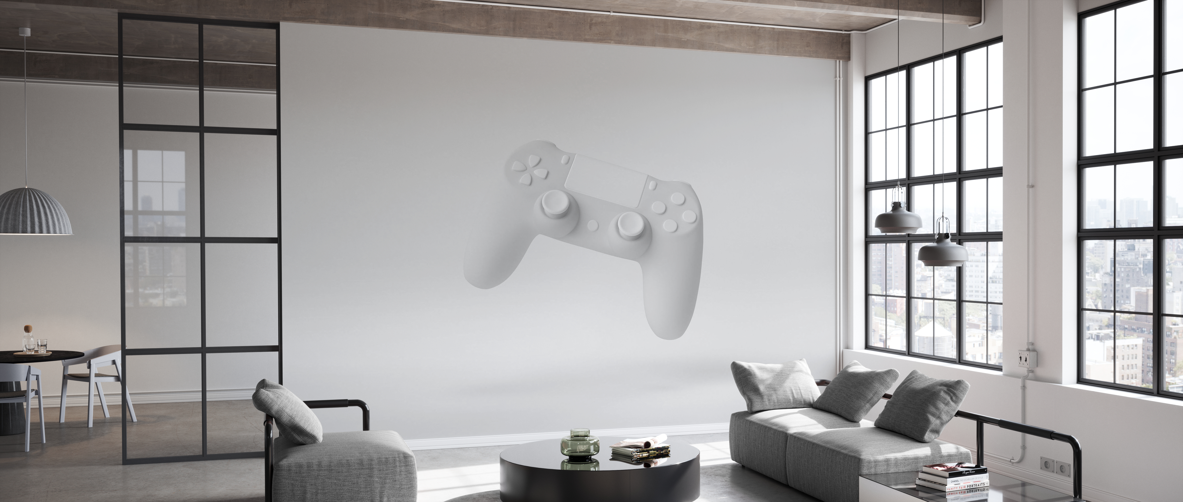 Tapet floating white game pad, photowall 
