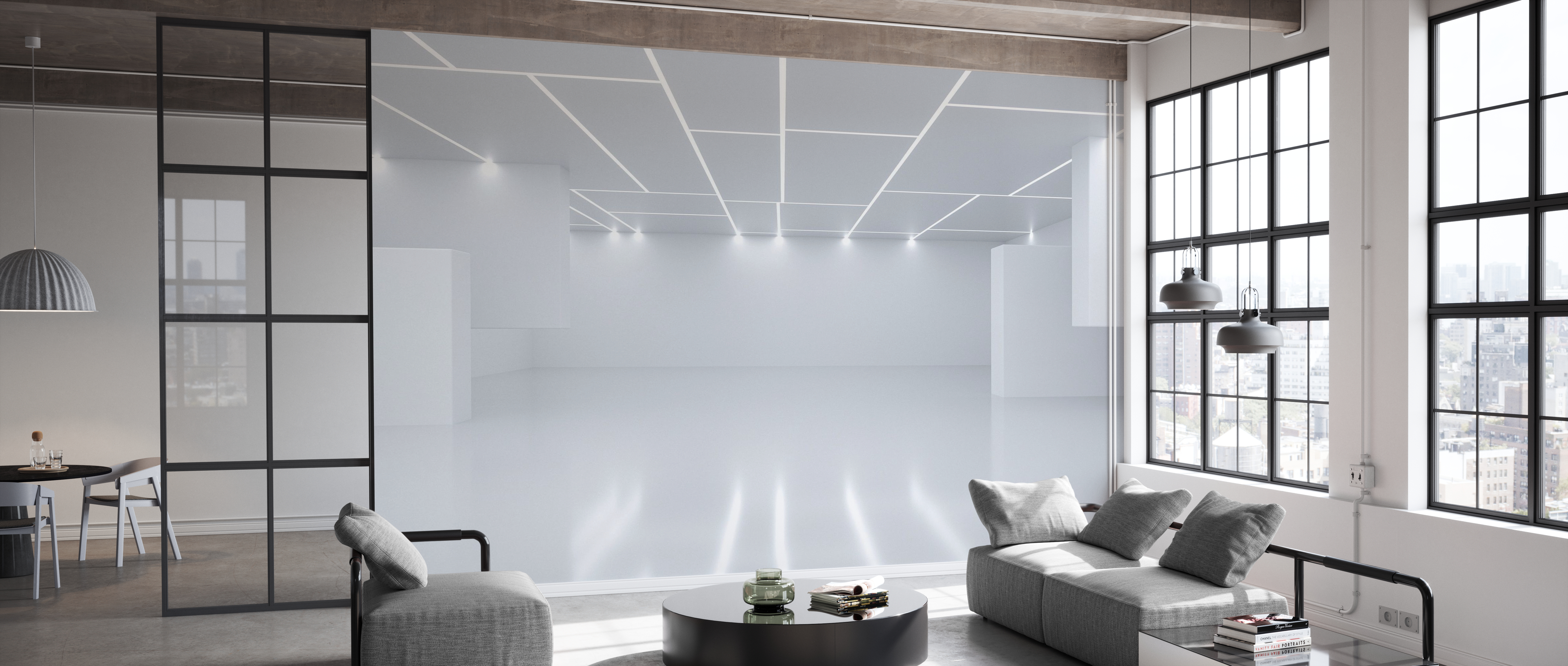 Tapet geometric room design, photowall 