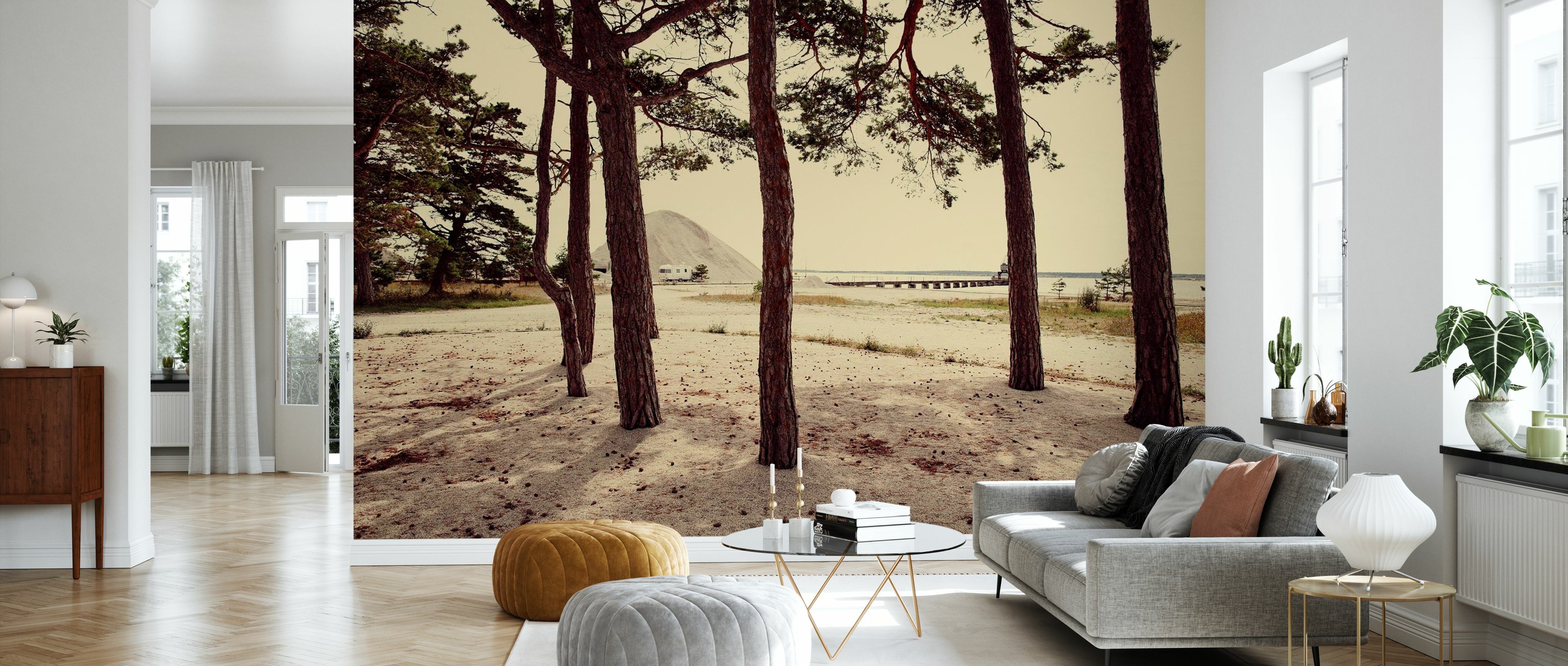 Tapet Caravan and Pines in Gotland, Sweden, Europe, Photowall