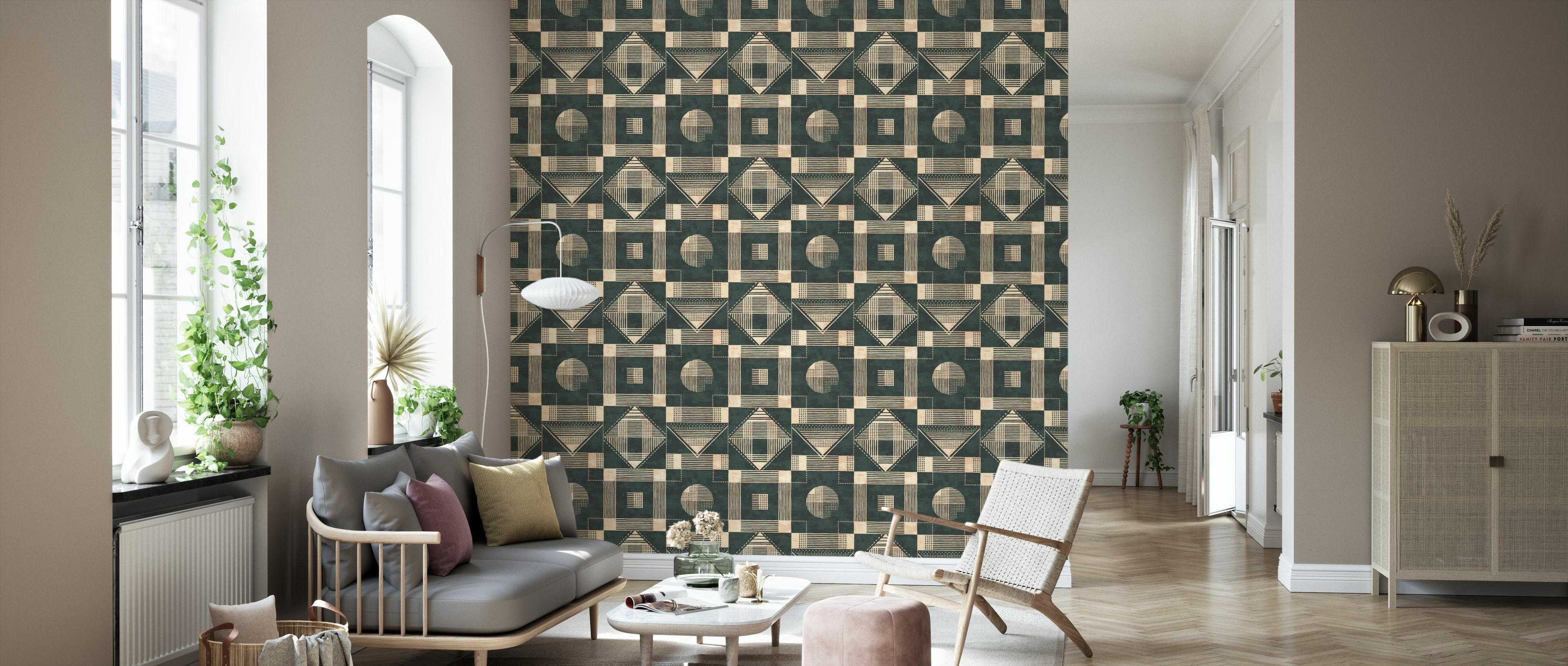 Tapet geometric pattern art paint, photowall 