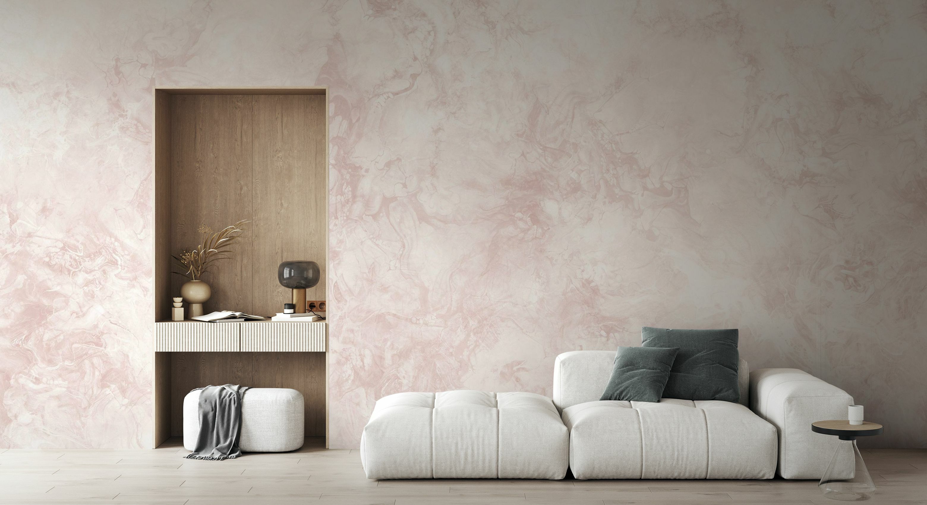 Tapet Liquid Marble, Pink, Photowall