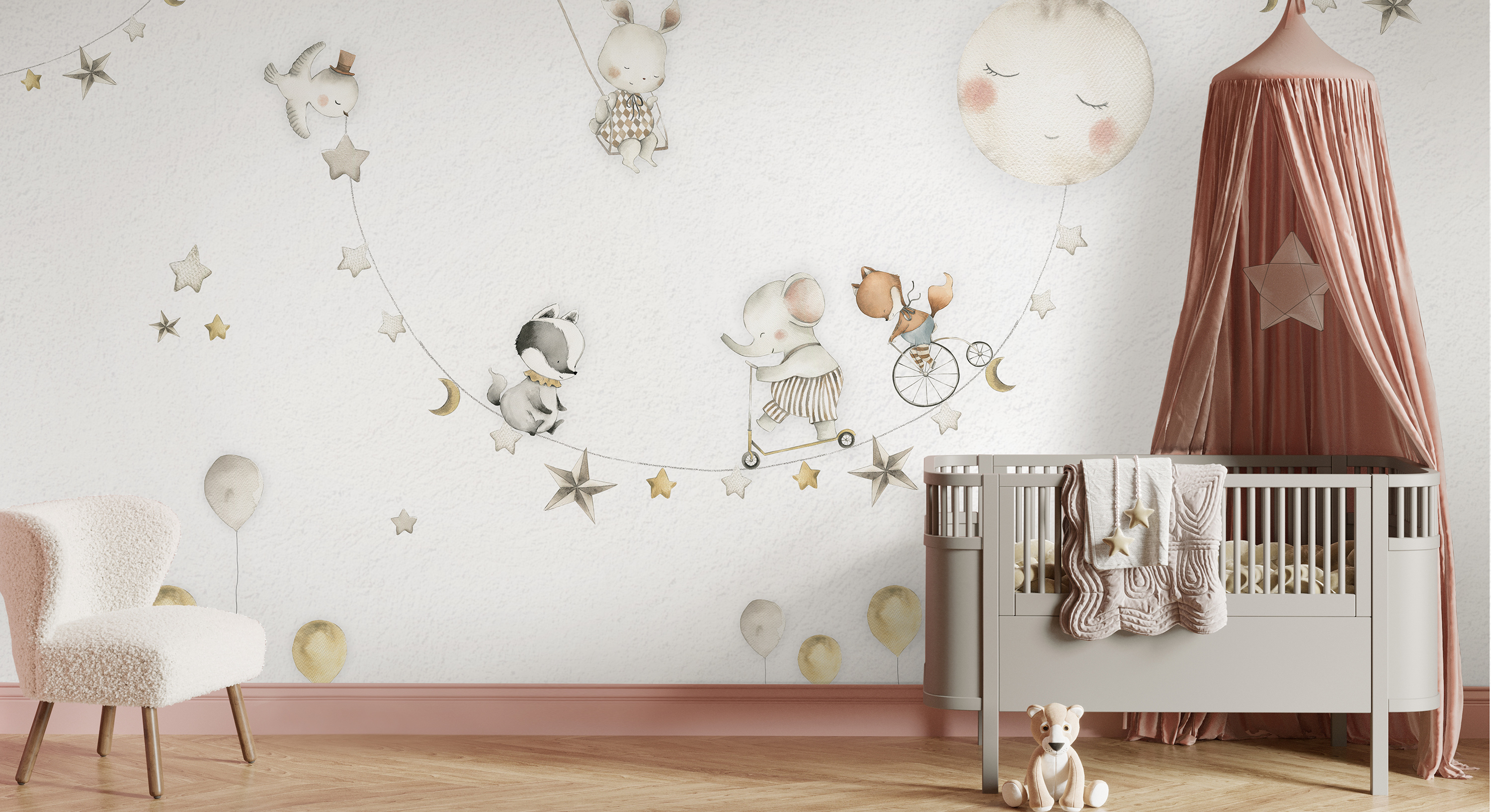 Tapet sleeping moon, photowall 