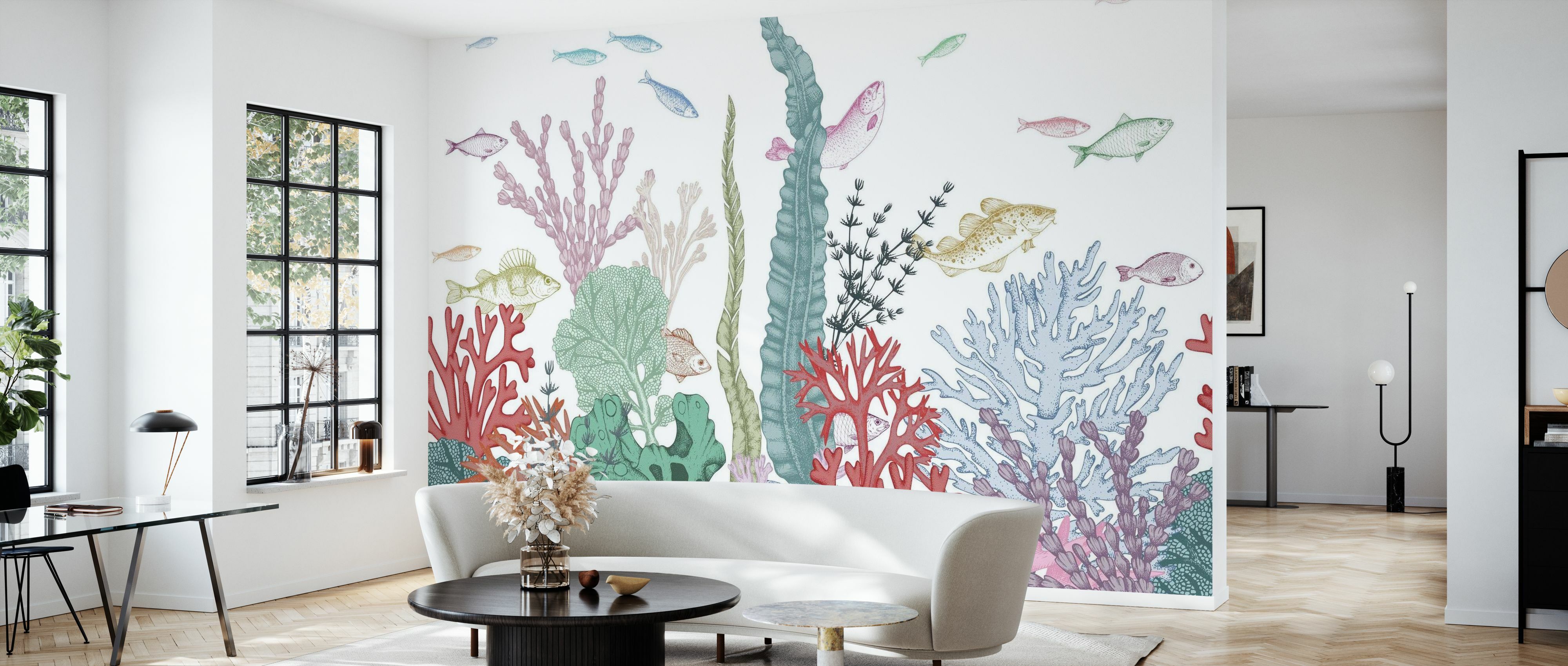 Tapet fishes and sea plants, photowall 
