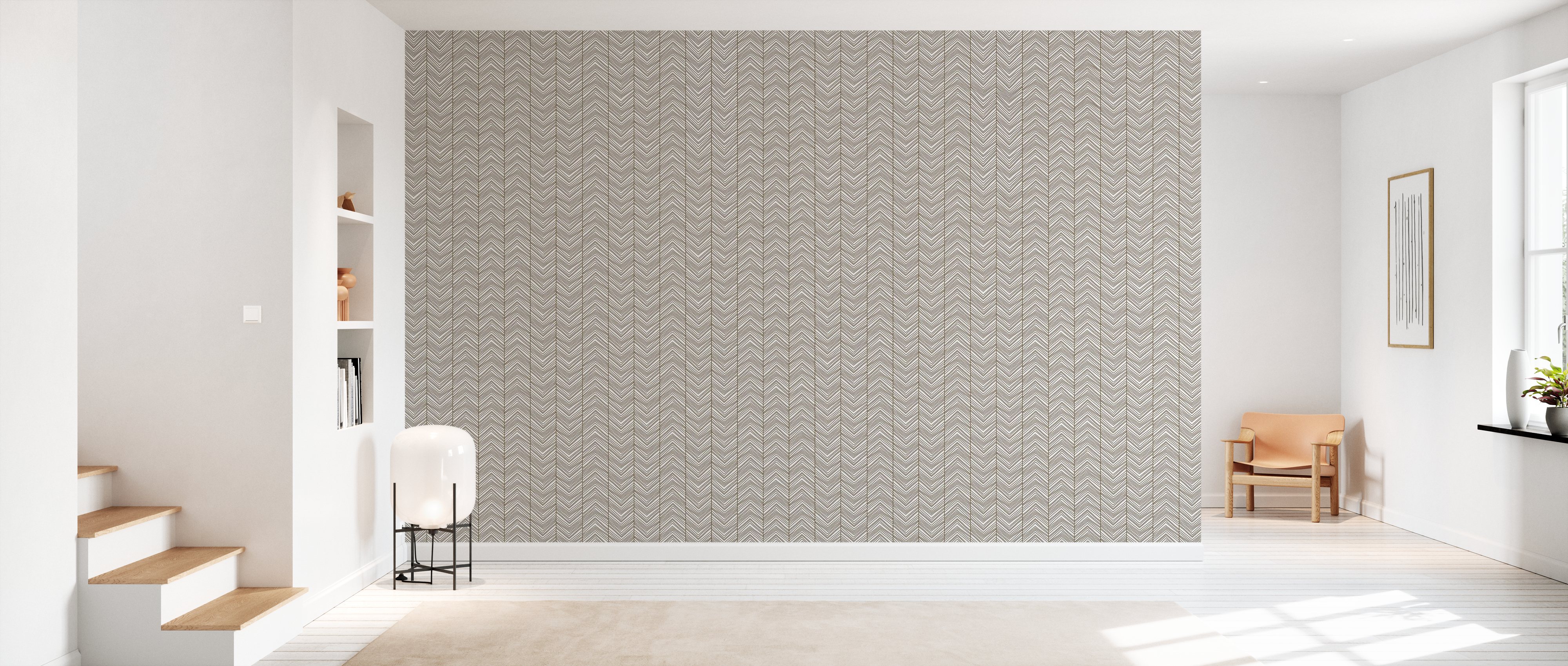 Tapet herringbone, brown, photowall 