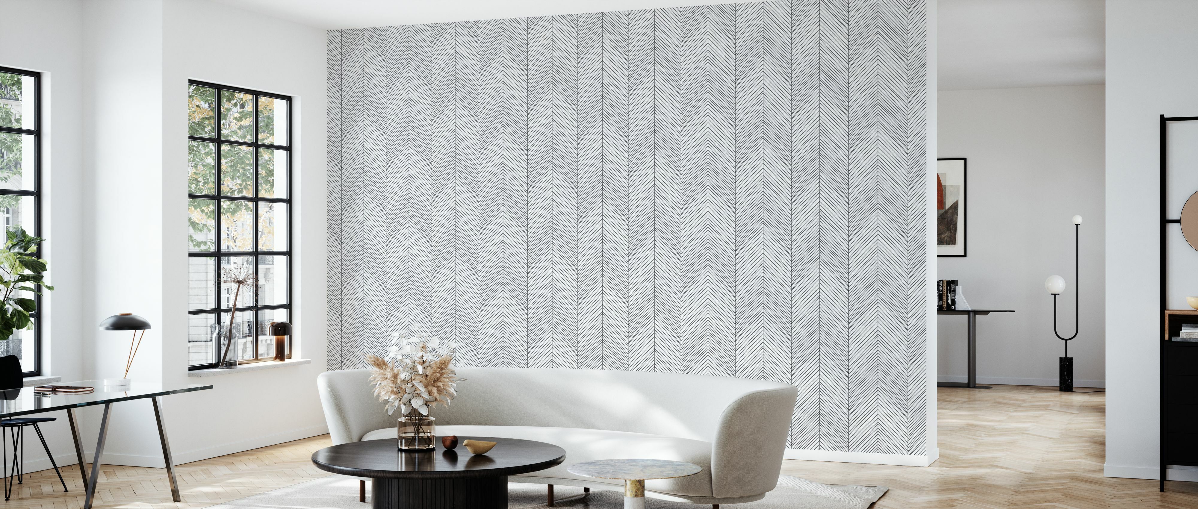 Tapet herringbone iii, black, photowall 