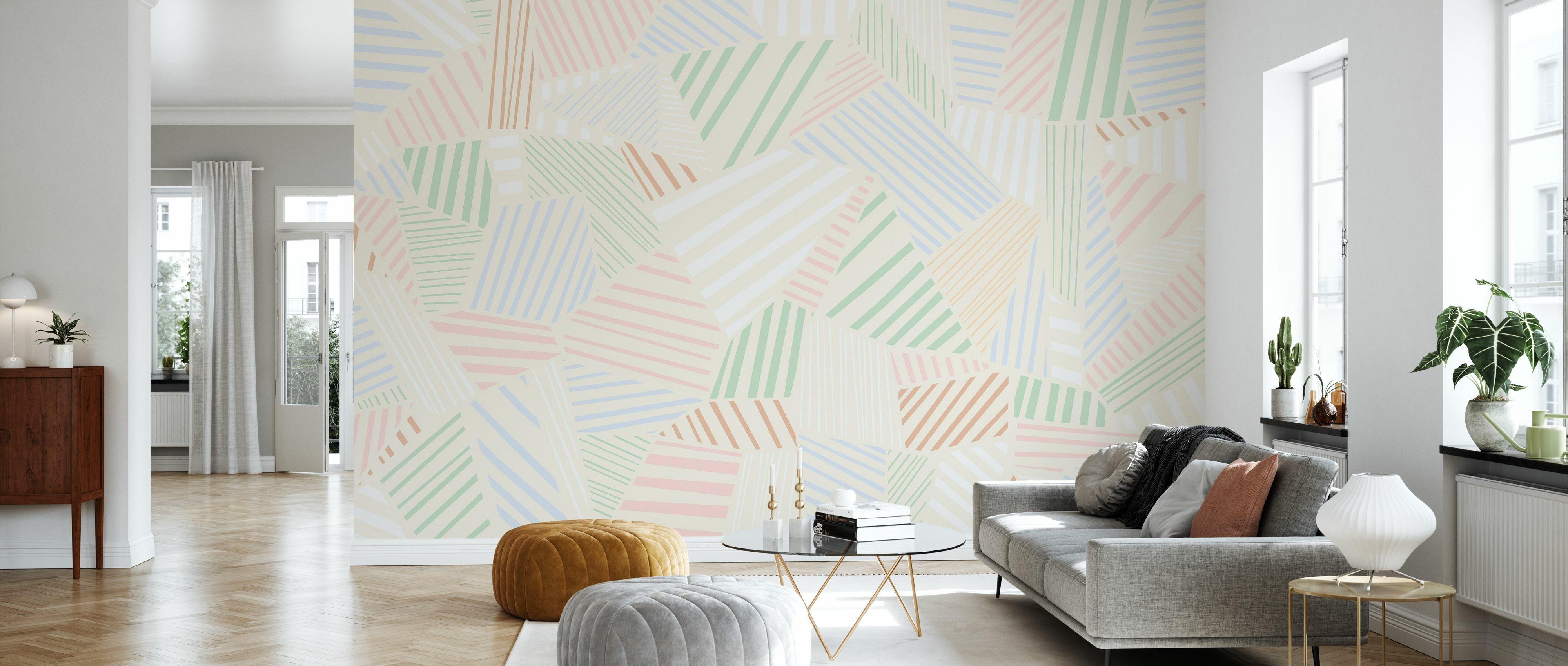 Tapet herringbone v, beige, photowall 