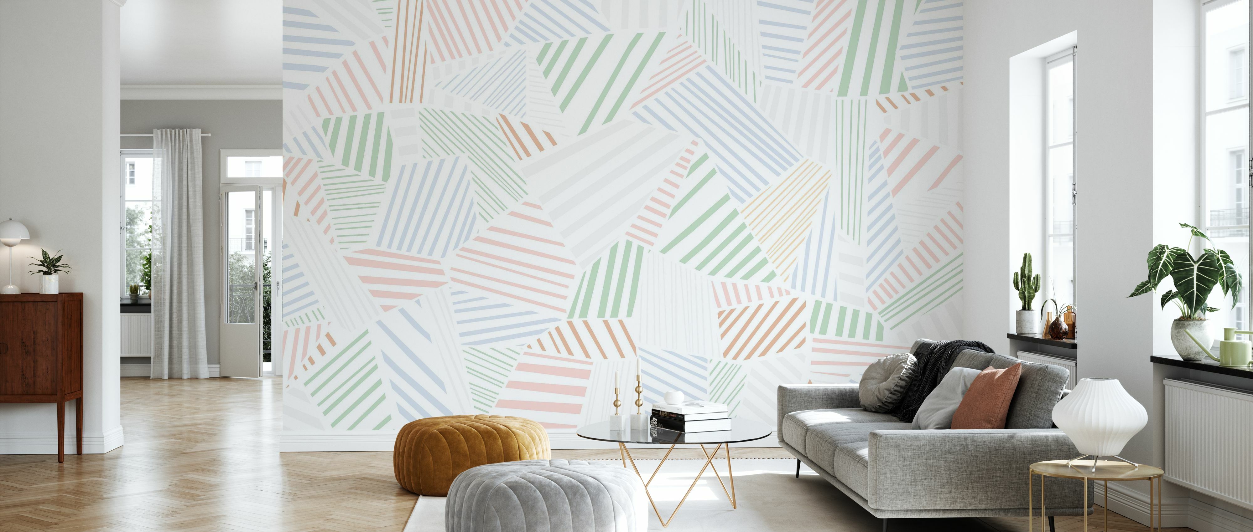 Tapet herringbone v, white, photowall 