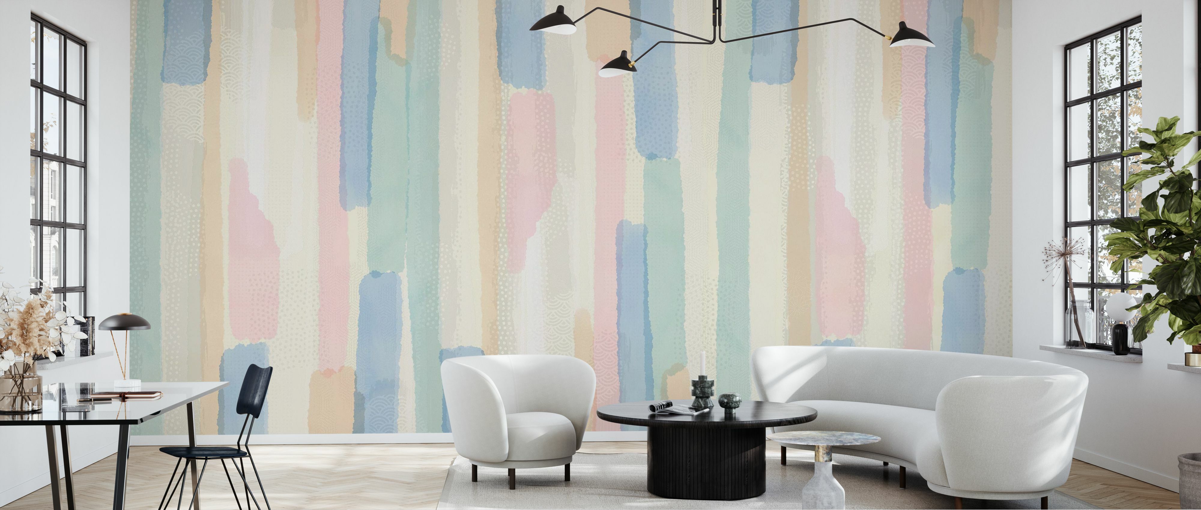Tapet watercolor stripes mix, photowall 