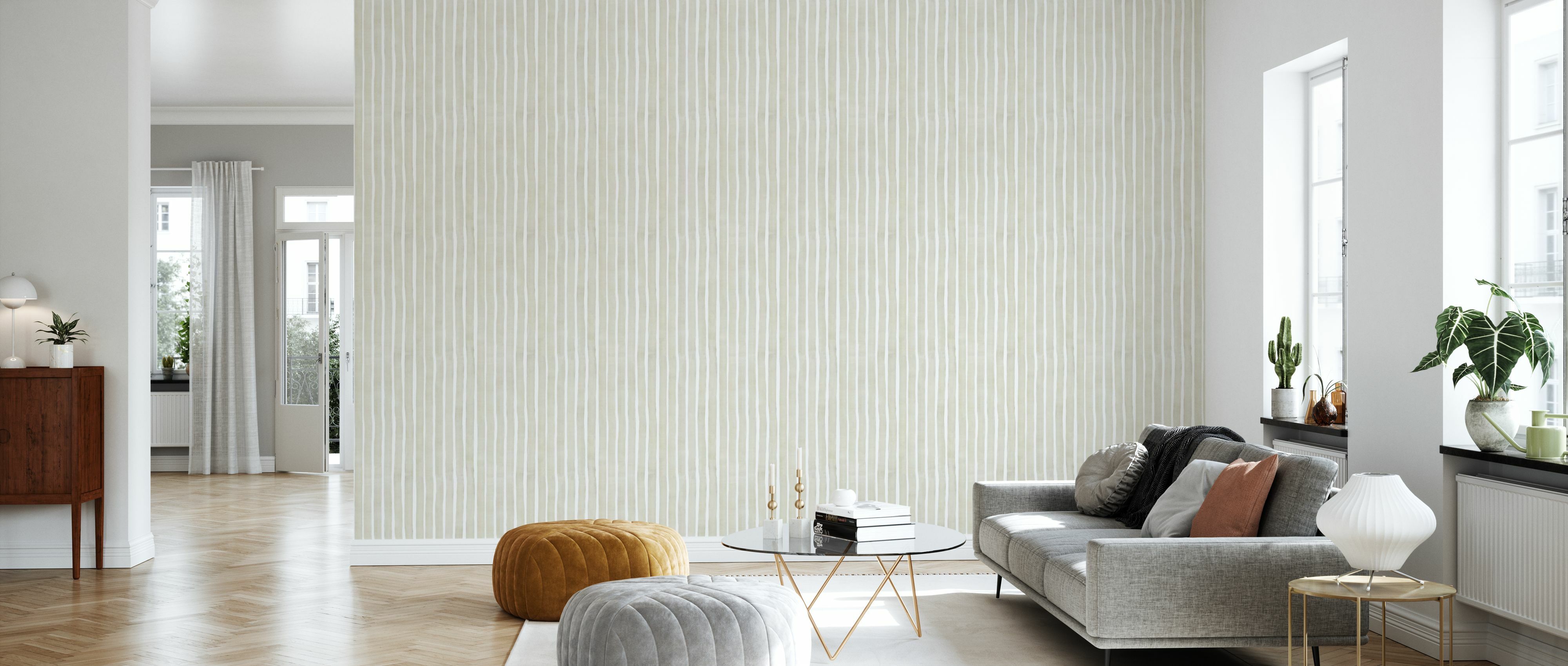 Tapet decorative watercolor stripes, beige light, photowall 