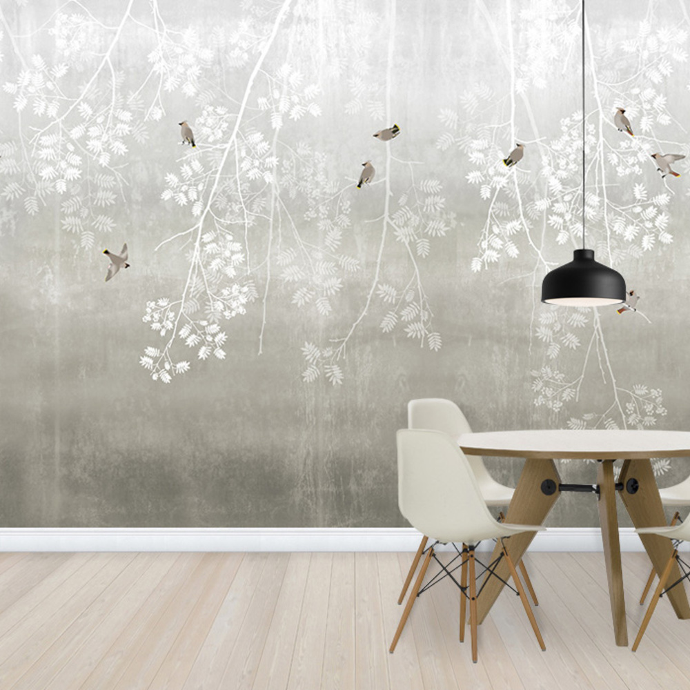 Fototapet păsări boeme - beige personalizat, photowall 