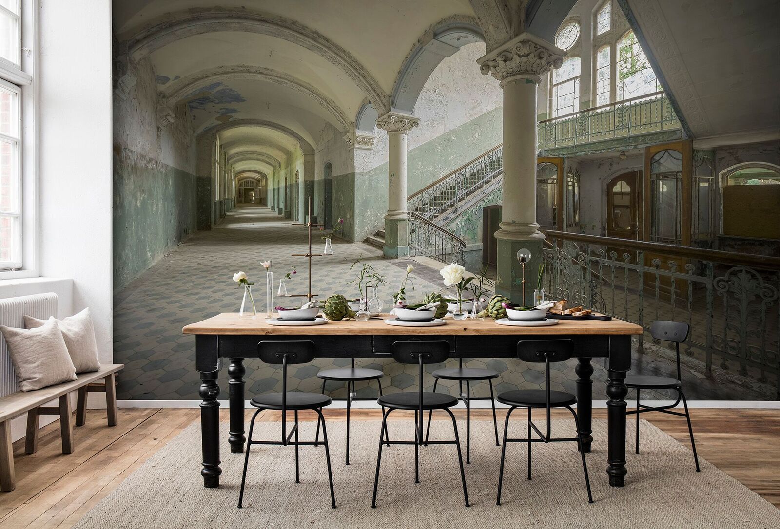 Foto tapet 3d bleached baroque, personalizat, rebel walls 