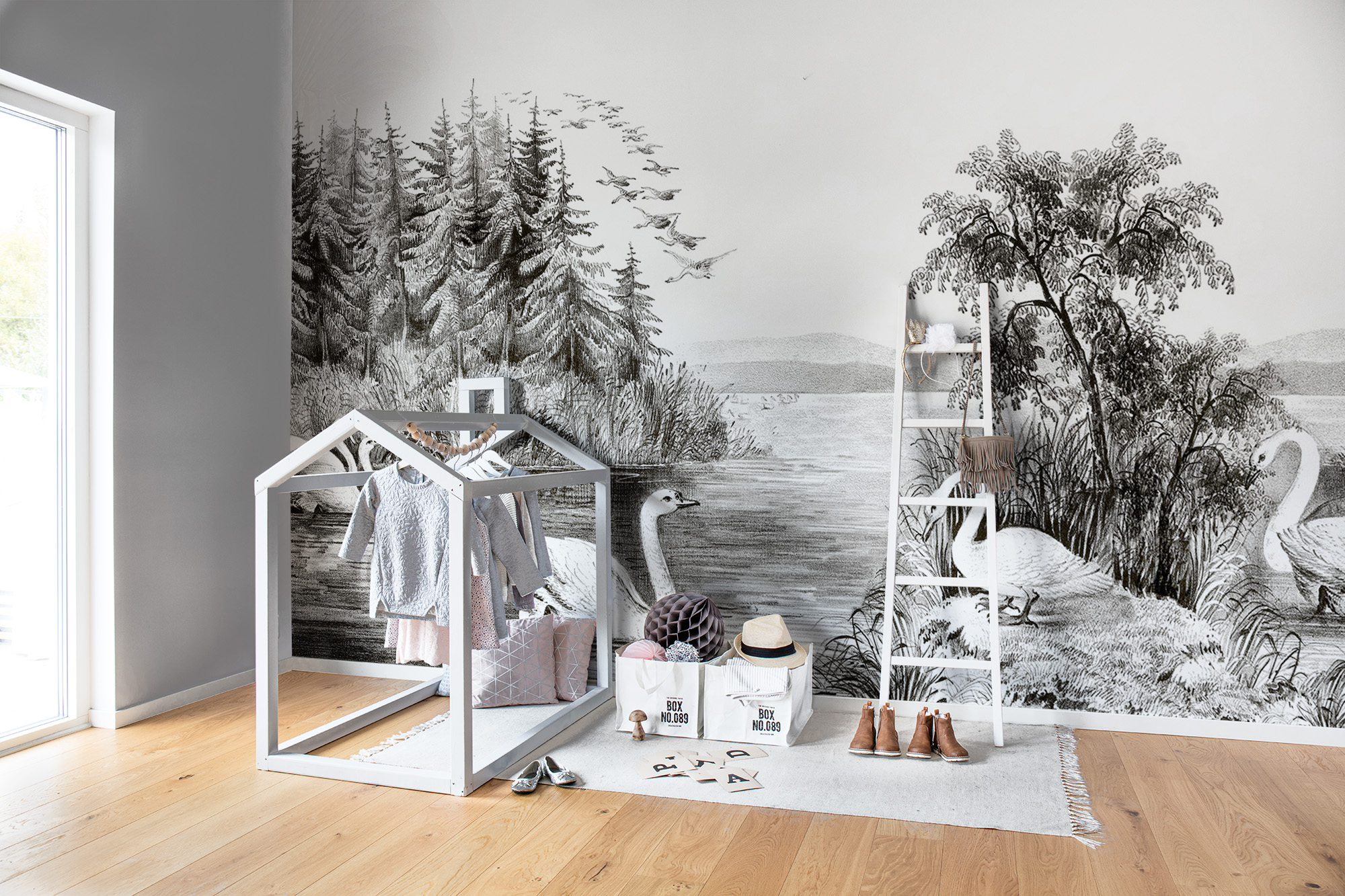 Fototape Swan Lake, personalizat, Rebel Walls Rebel Walls