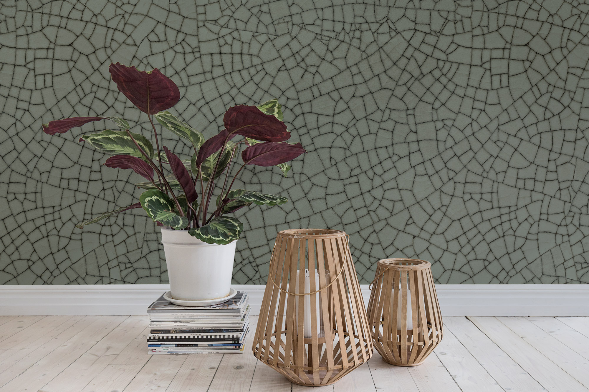 Fototape raku crackle, jade, personalizat, rebel walls 