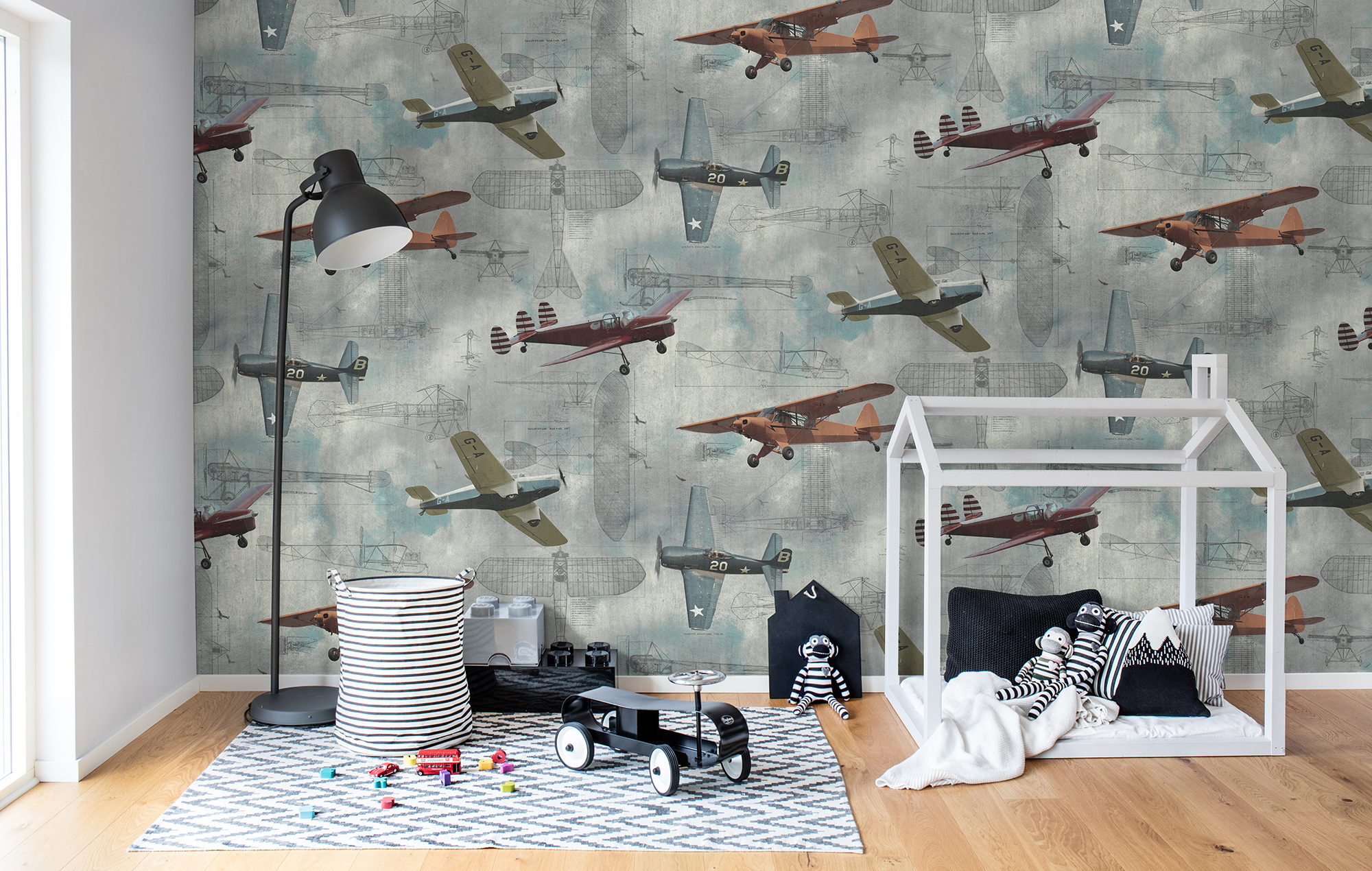 Fototape avioane vintage, personalizat, rebel walls 