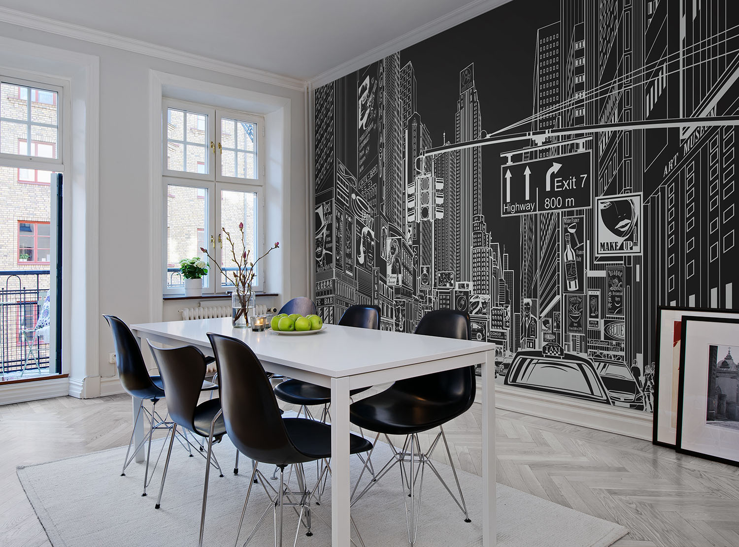 Foto tapet 3d benzi desenate - negru, personalizat, rebel walls 
