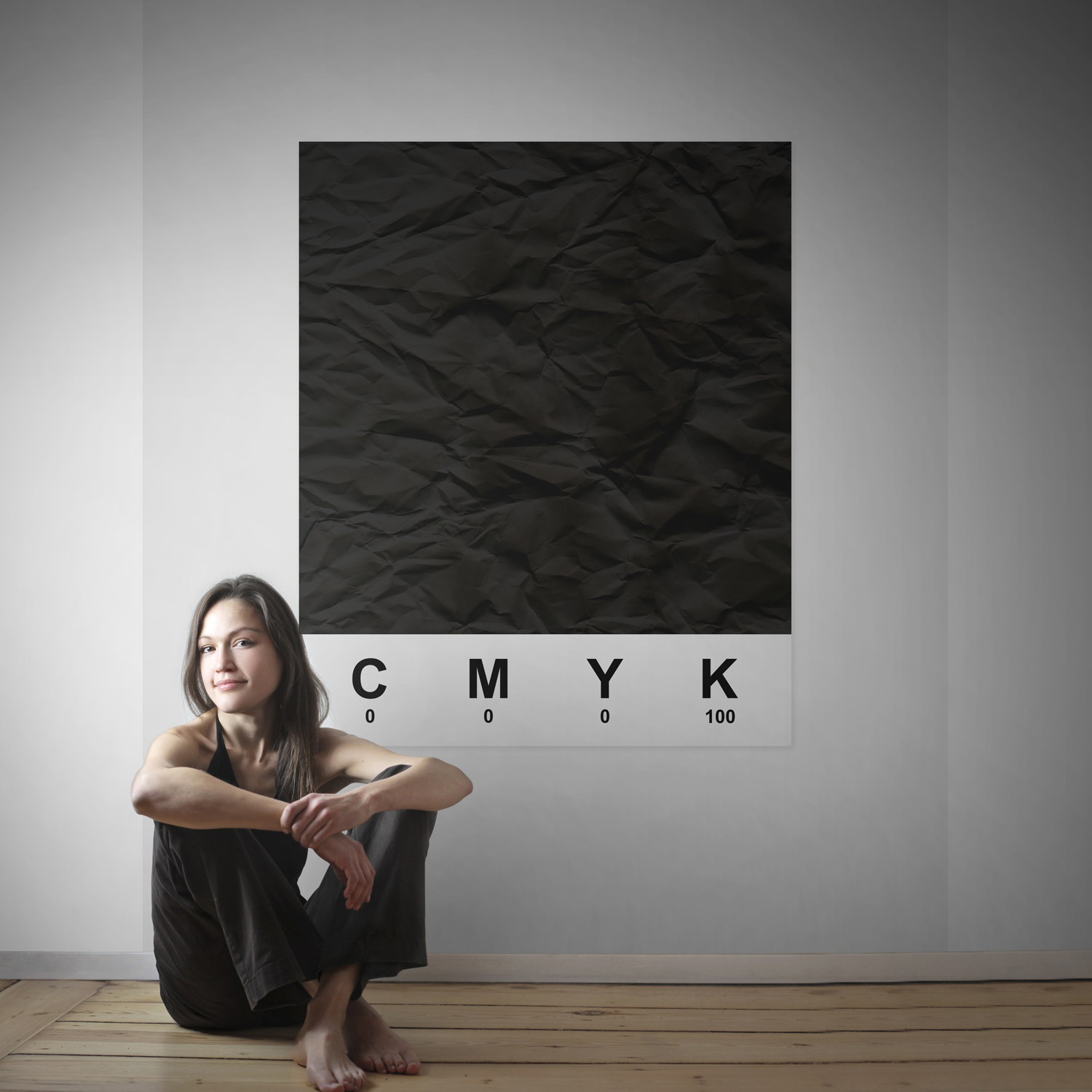 Fototapet CMYK negru, personalizat, Rebel Walls