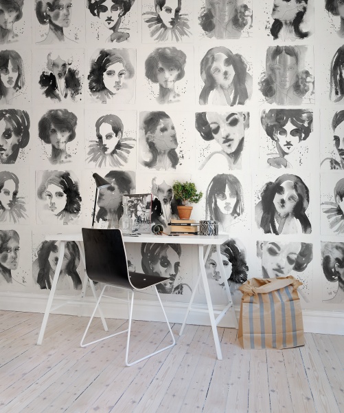 Fototapet Portrete alb-negru, personalizat, Rebel Walls Rebel Walls