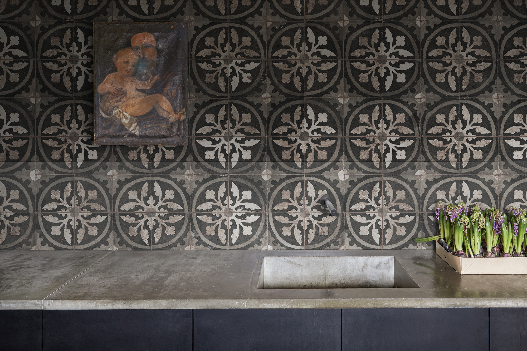Foto tapet Ravenna, Charcoal, personalizat, Rebel Walls