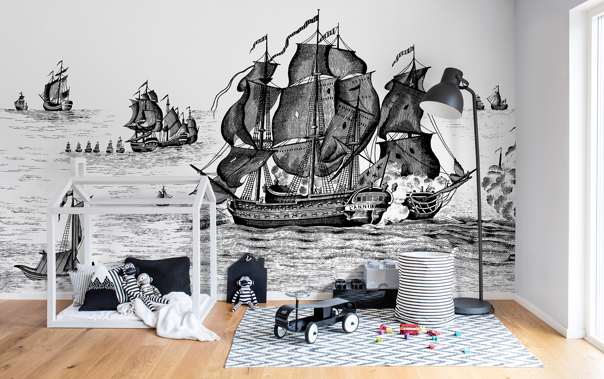 Fototapet Corăbii de pirați, negru, personalizat, Rebel Walls