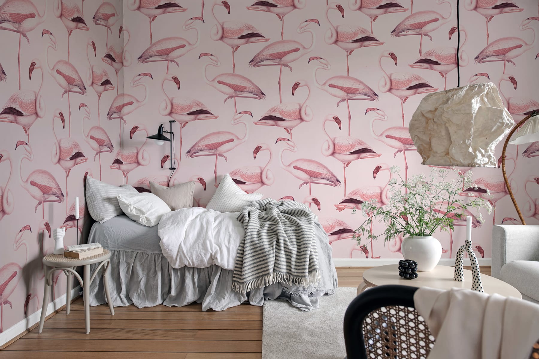 Tapet Flamingos, Bubblegum, Rebel Walls
