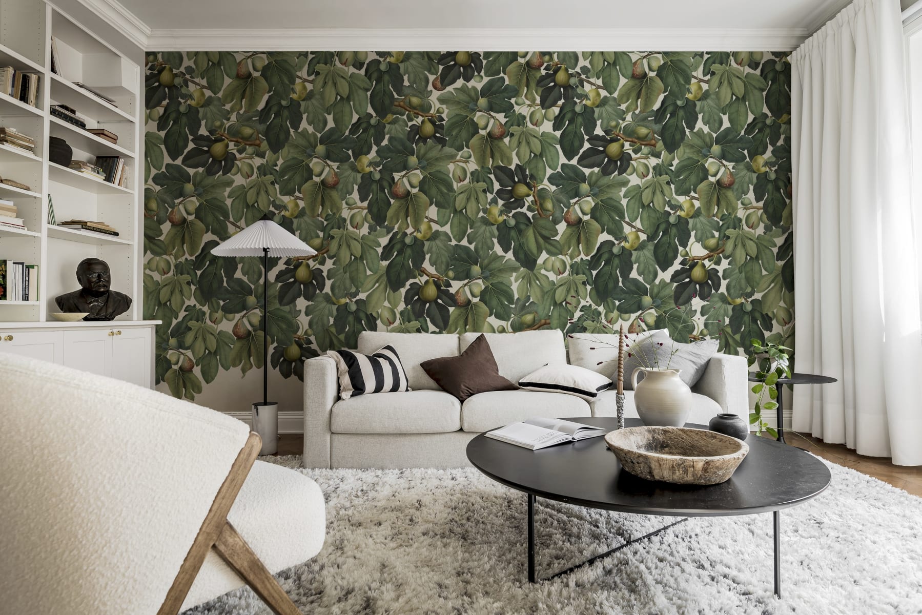Tapet fig tree, green, rebel walls 