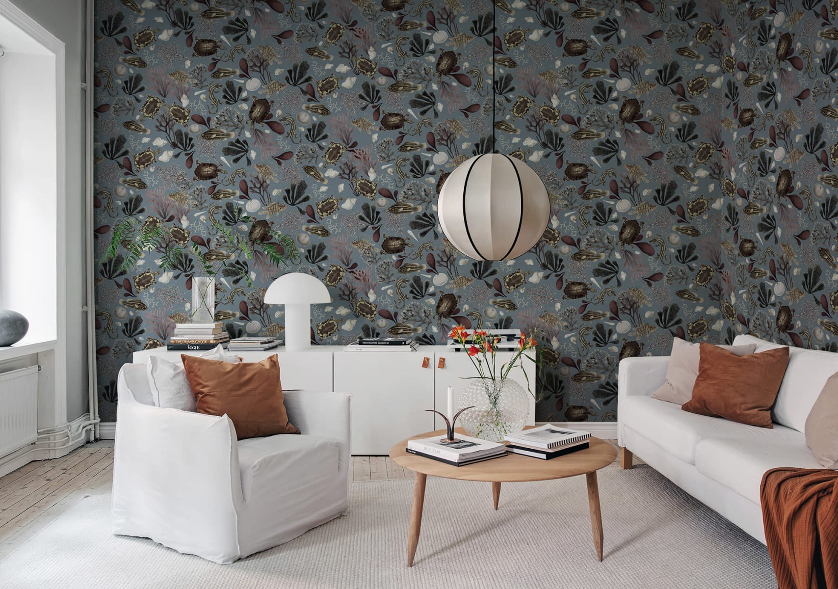 Tapet ocean life, azure, rebel walls 