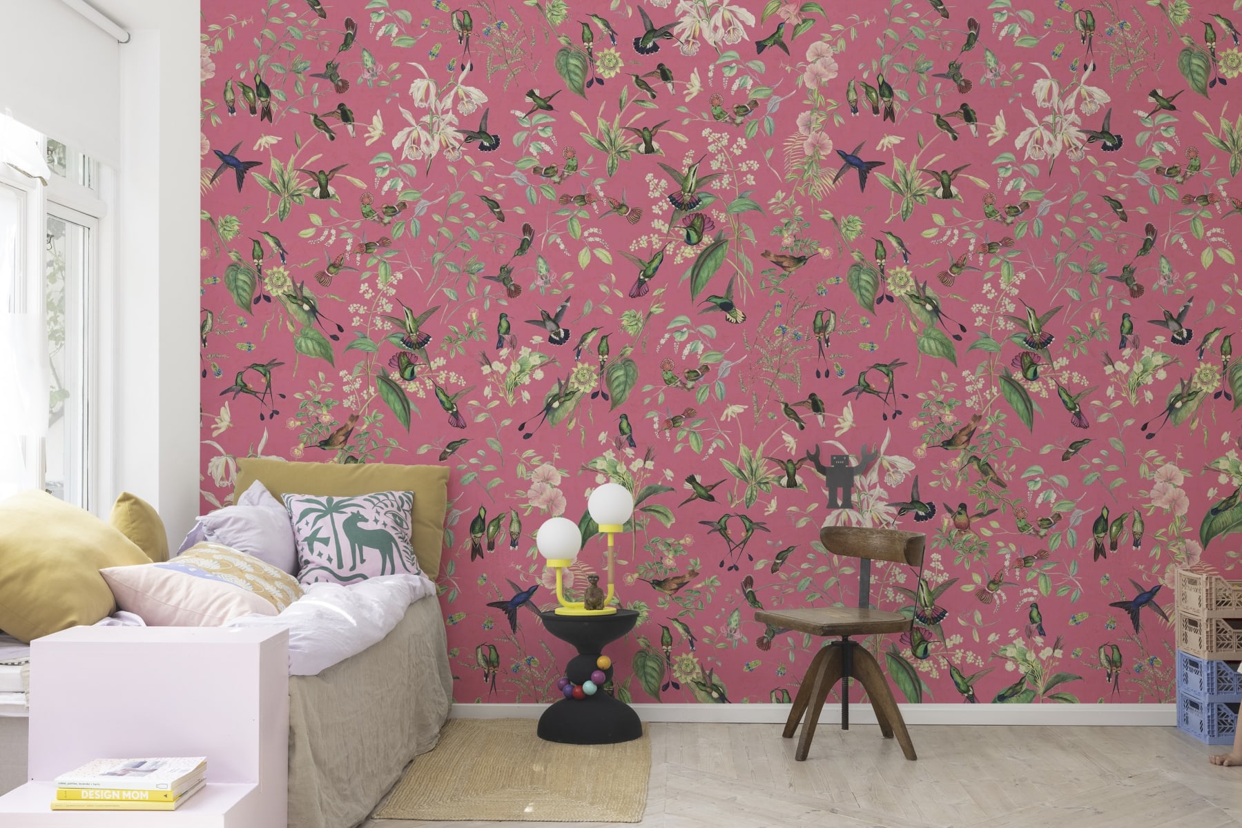 Tapet hummingbird, cerice, rebel walls 