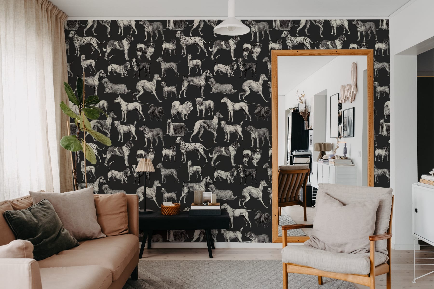 Tapet dogs, harlequin, rebel walls 