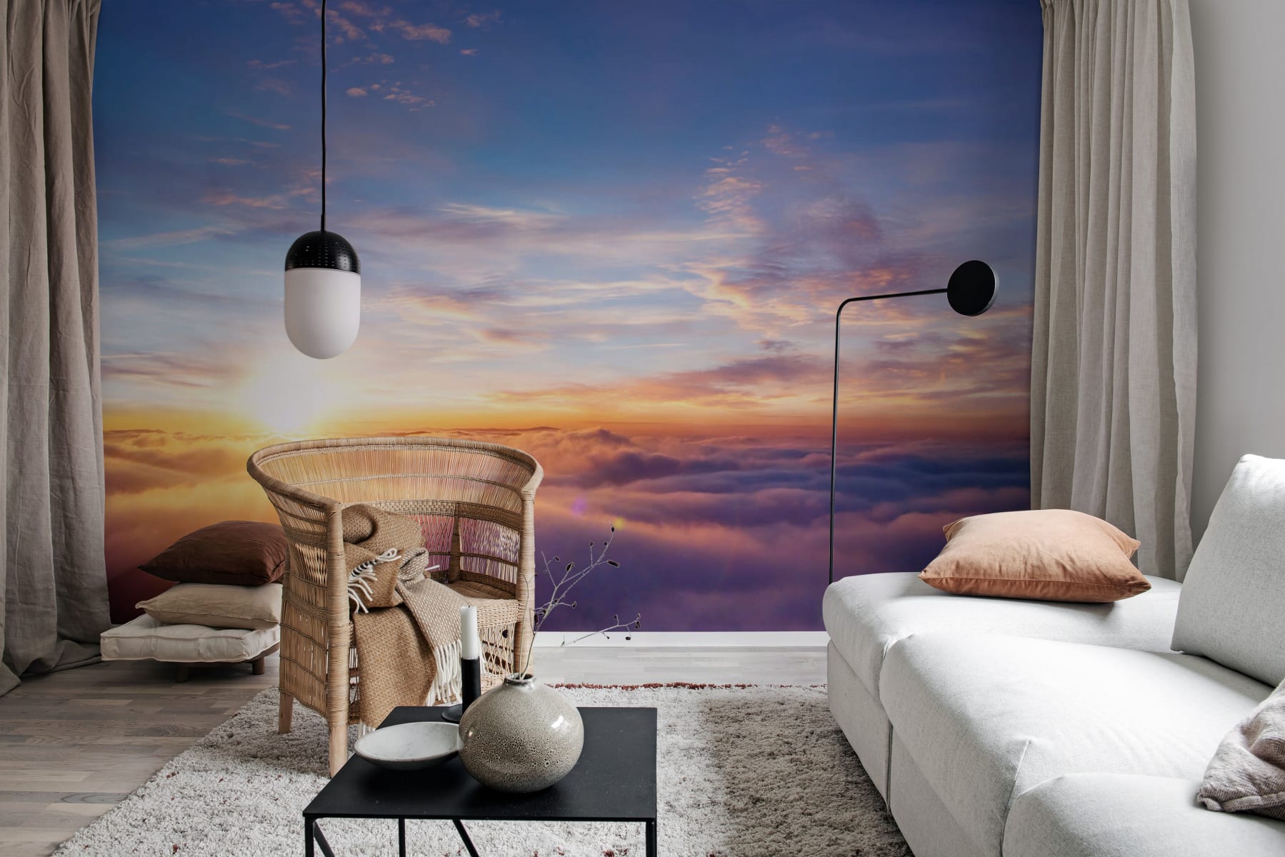Tapet colorful sunset, rebel walls 
