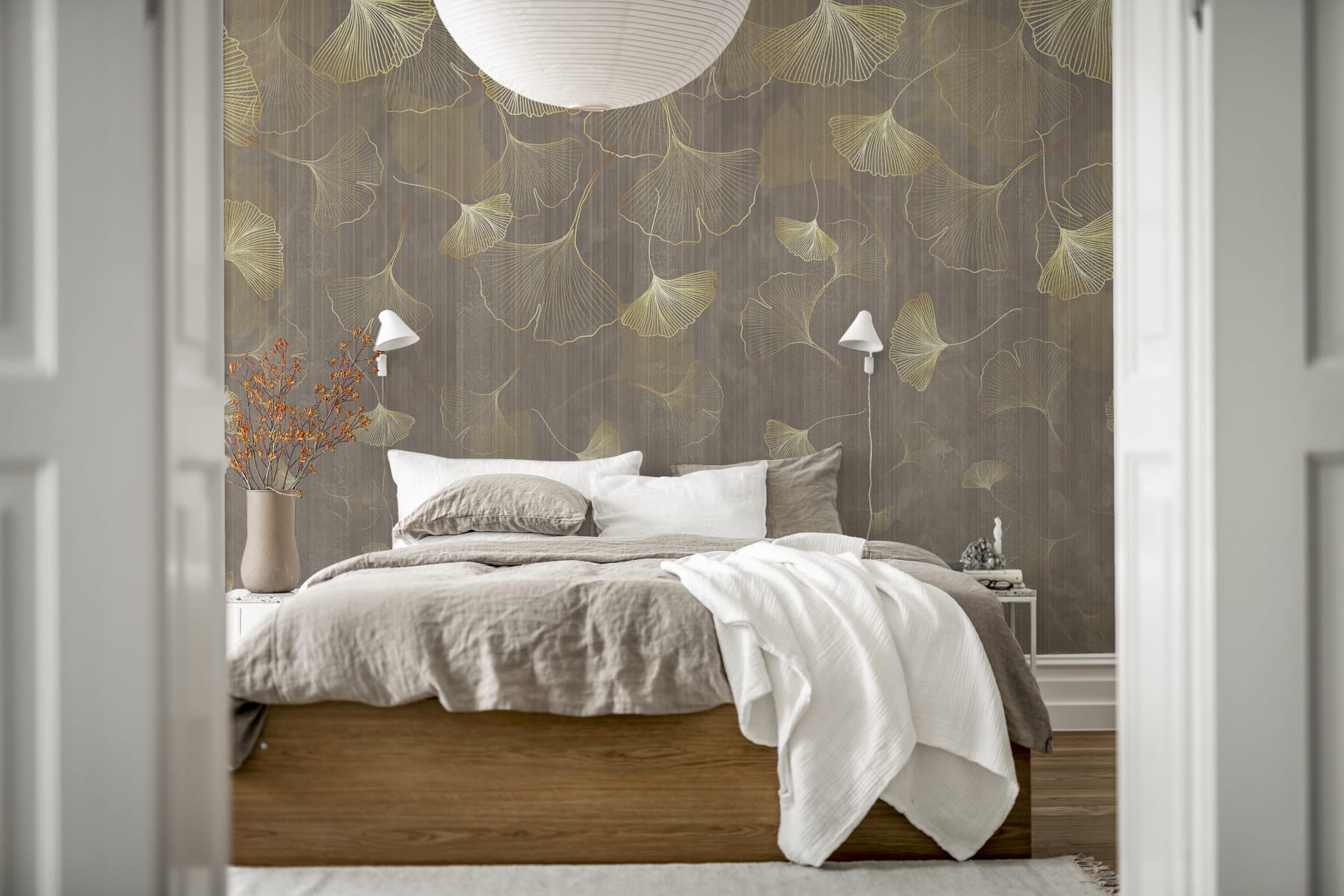 Tapet ginkgo leafs, rebel walls 