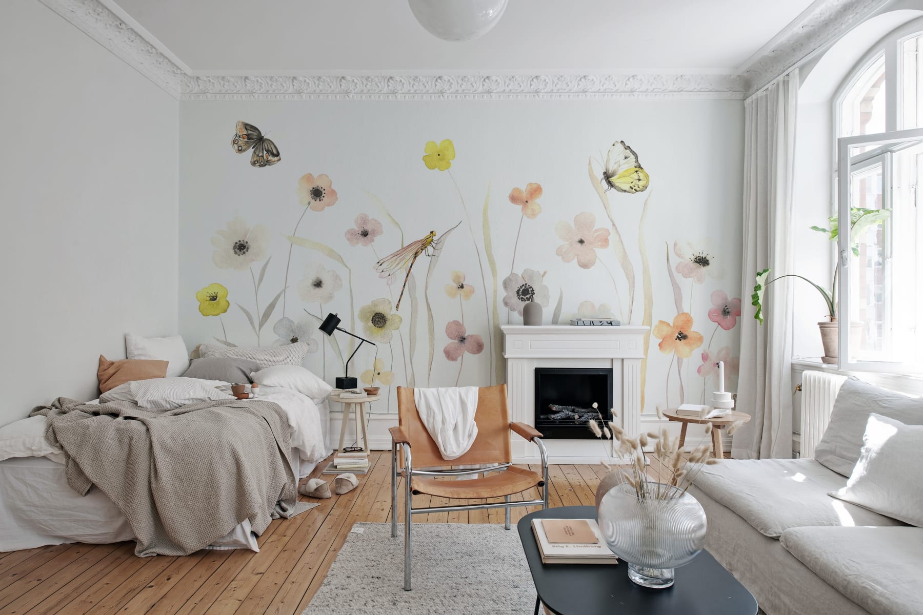 Tapet pastel flowers, rebel walls 