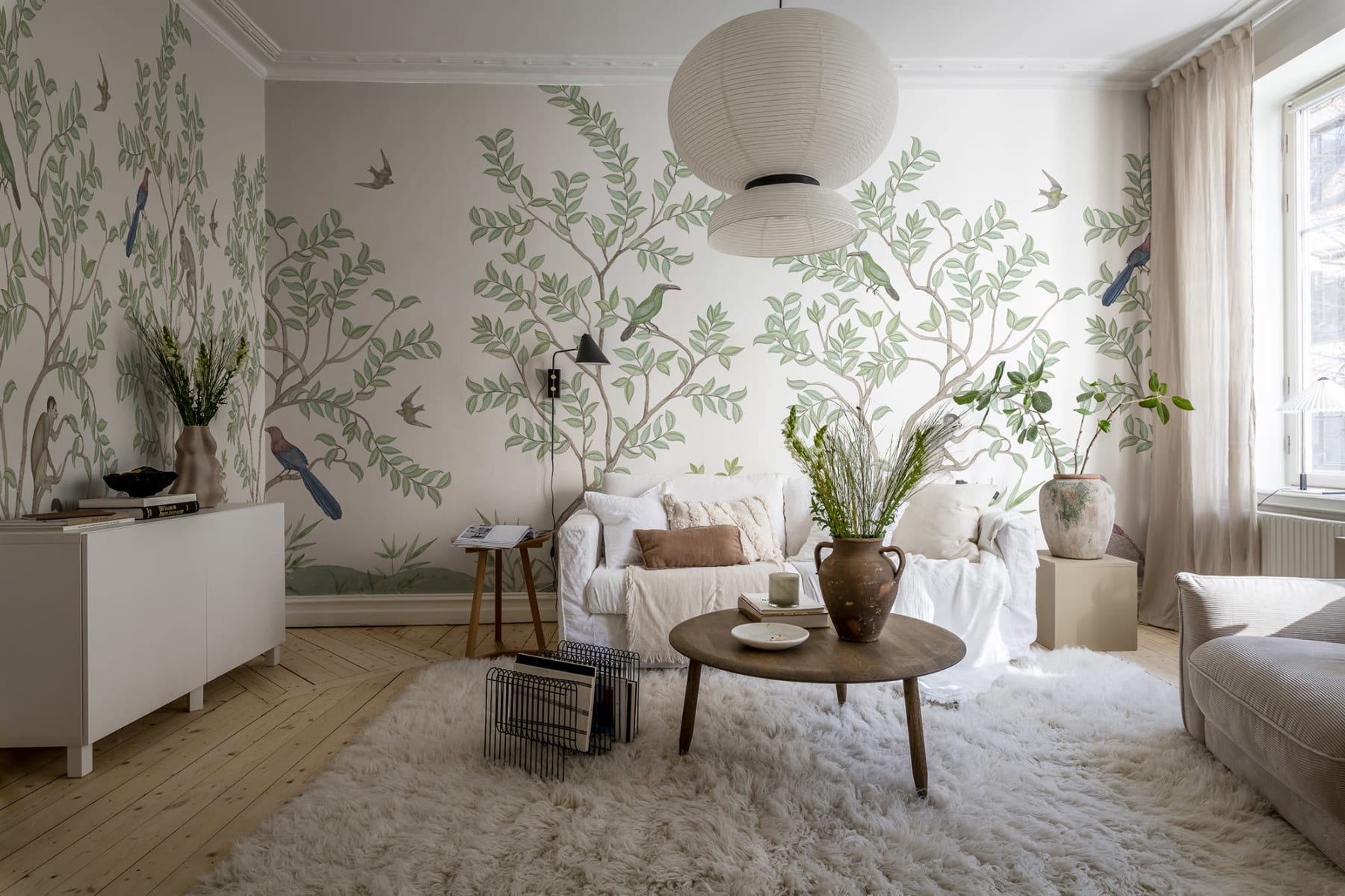 Tapet monkeys paradise, white, rebel walls 
