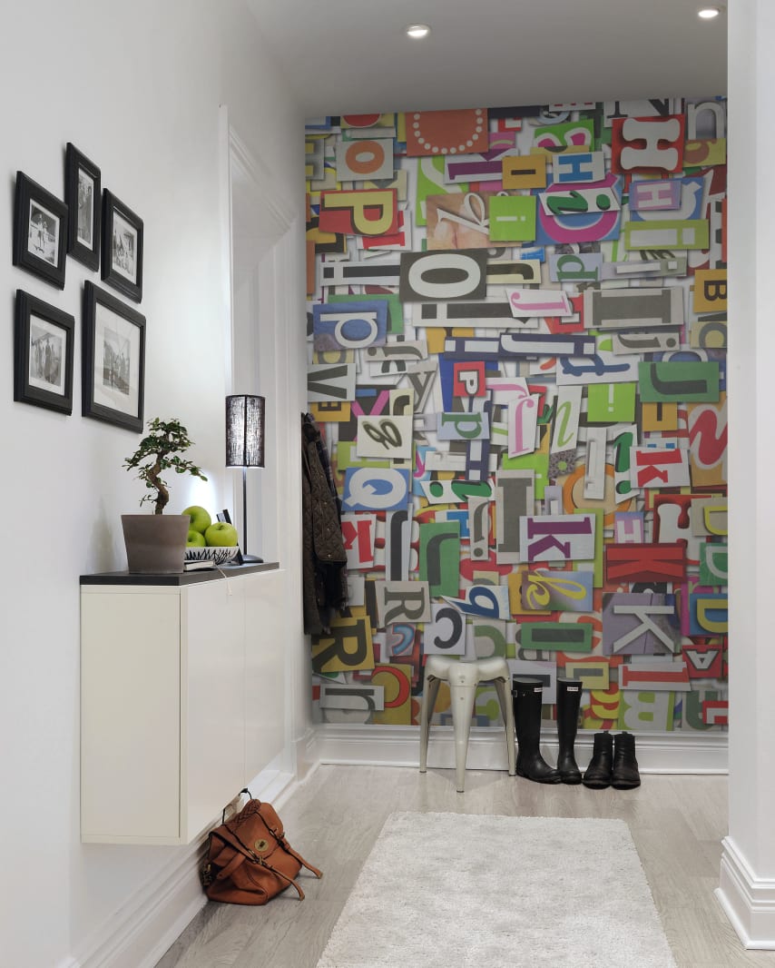 Fototapet magazine letters, personalizat, rebel walls 