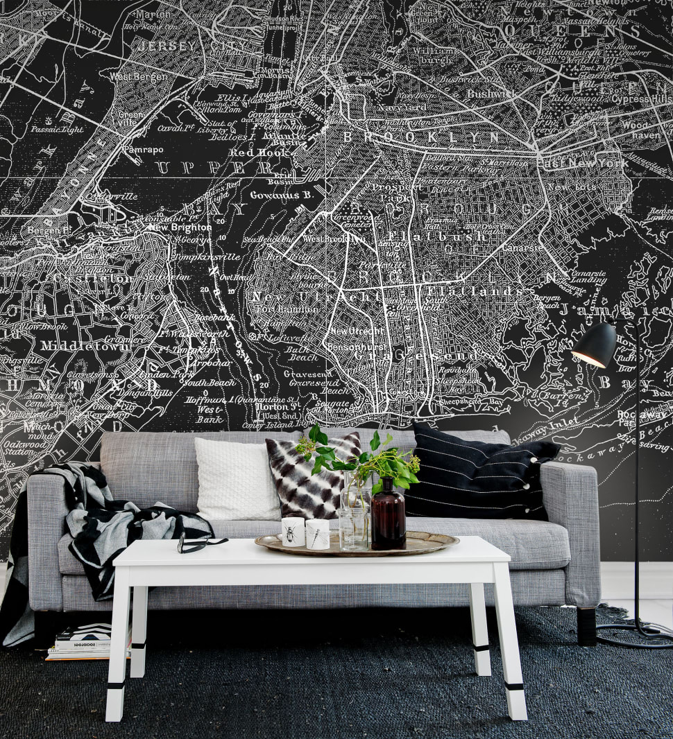 Fototapet map of ny, personalizat, rebel walls 