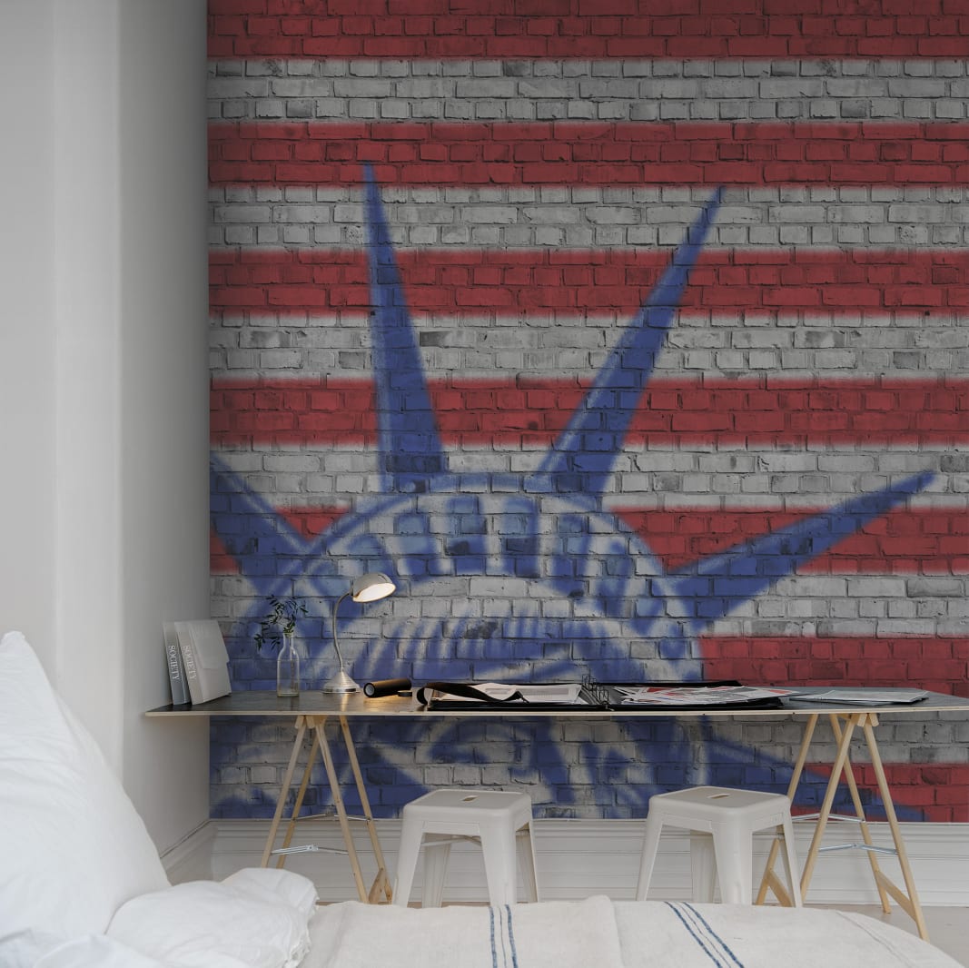Fototapet Bricks of Liberty, personalizat, Rebel Walls Bricks