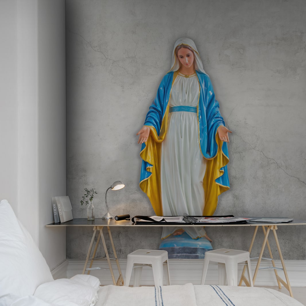 Fototapet virgin mary, concrete, personalizat, rebel walls 