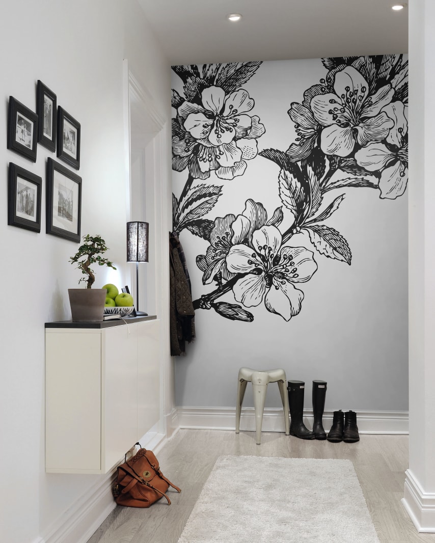 Fototapet Springtime, Black&White, personalizat, Rebel Walls  image