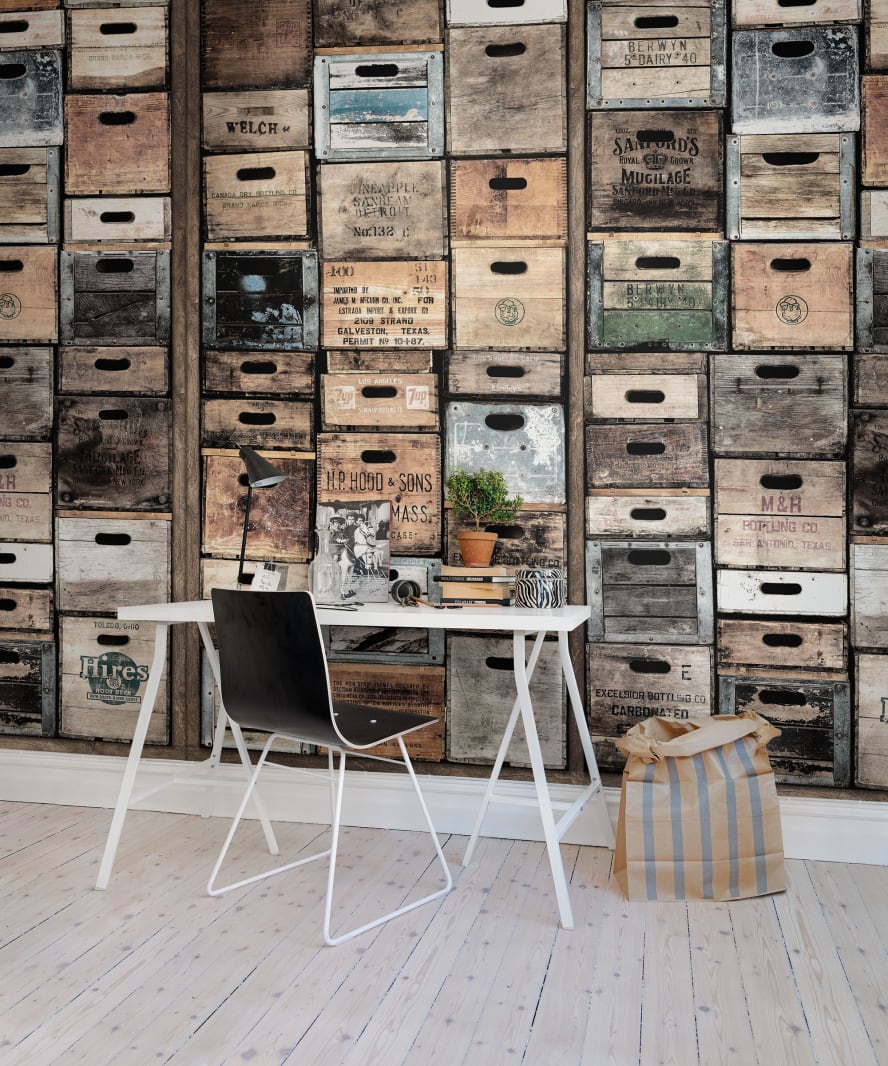 Fototapet industriel urban farm l.a., vintage personalizat, rebel walls 