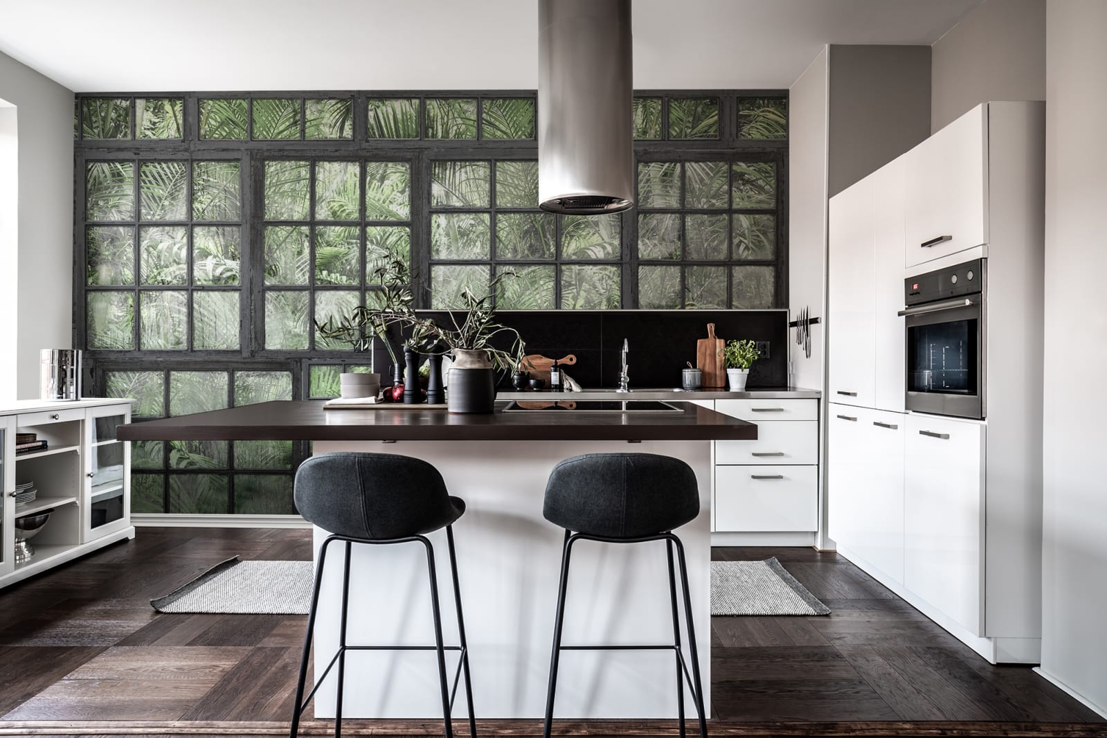 Poza Foto tapet 3D Perspective Jardin, Noir, personalizat, Rebel Walls