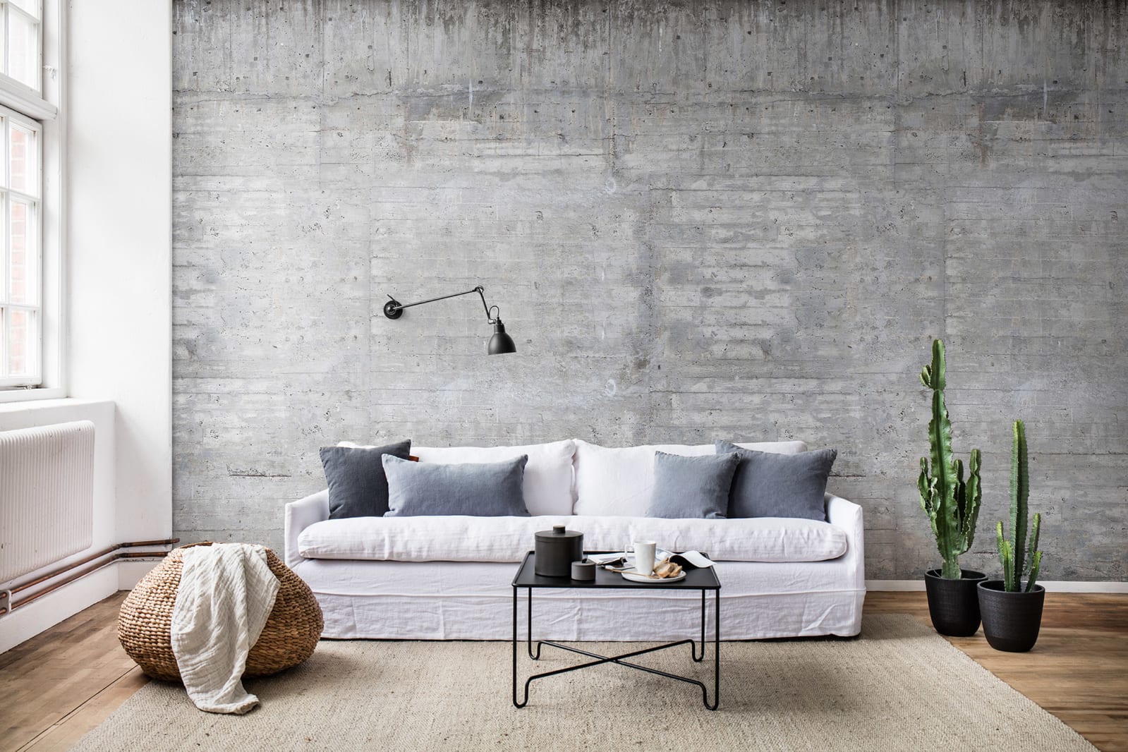 Fototapet Wooden Concrete, personalizat, Rebel Walls 